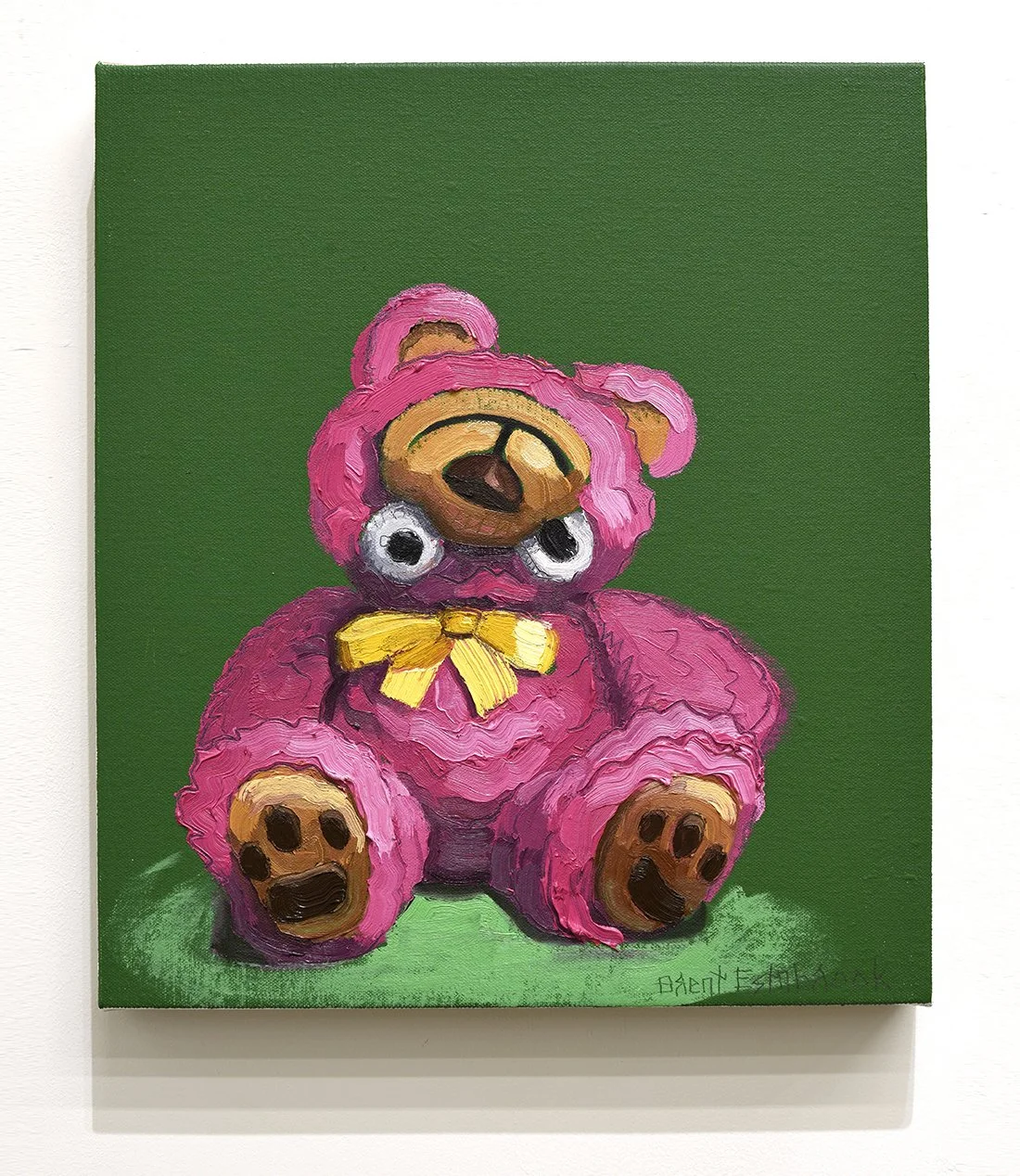  "Dilbert”  oil on linen, 2021 16"x 14" (41cm x 36cm)  cRaZy stuFFed aniMALs   private collection 