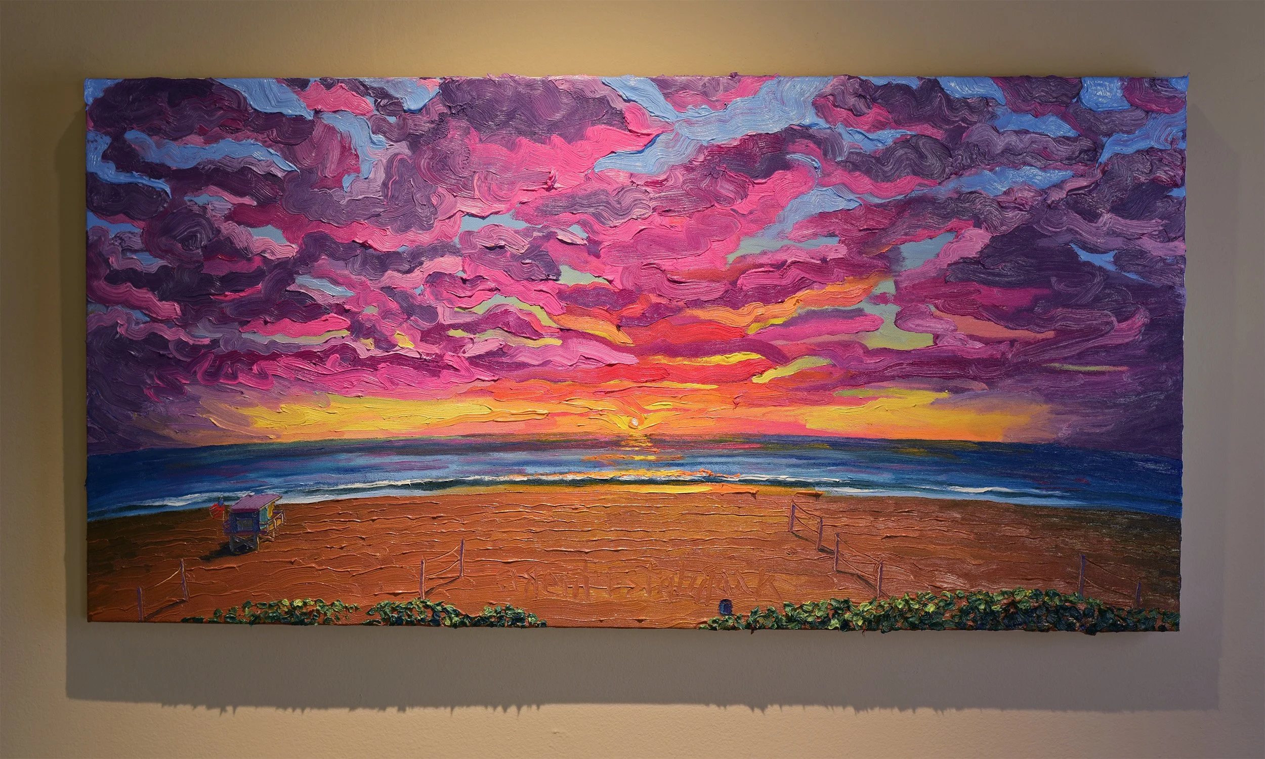  "Sunset 10-21-25”  oil on canvas, 2025 18"x 36" (46cm x 91cm)  Sunsets 