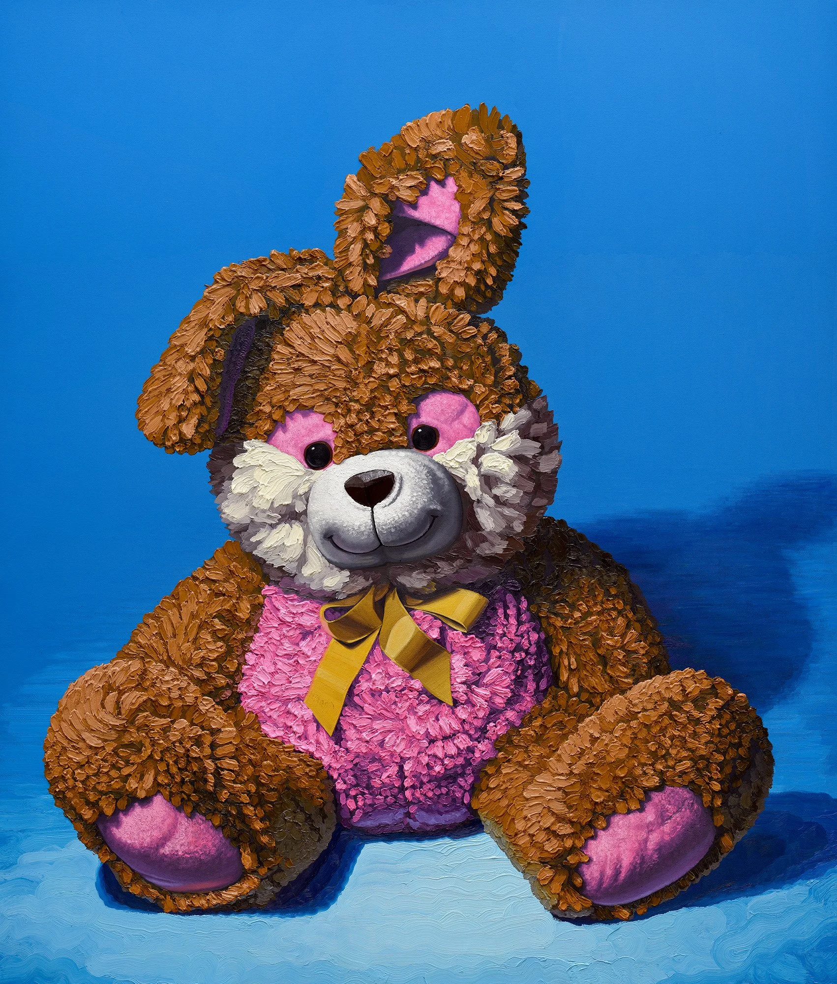  "Bunny and Blue"  oil on canvas, 2018 84"x 72" (213cm x 183cm)  Stuffed Animals   private collection 