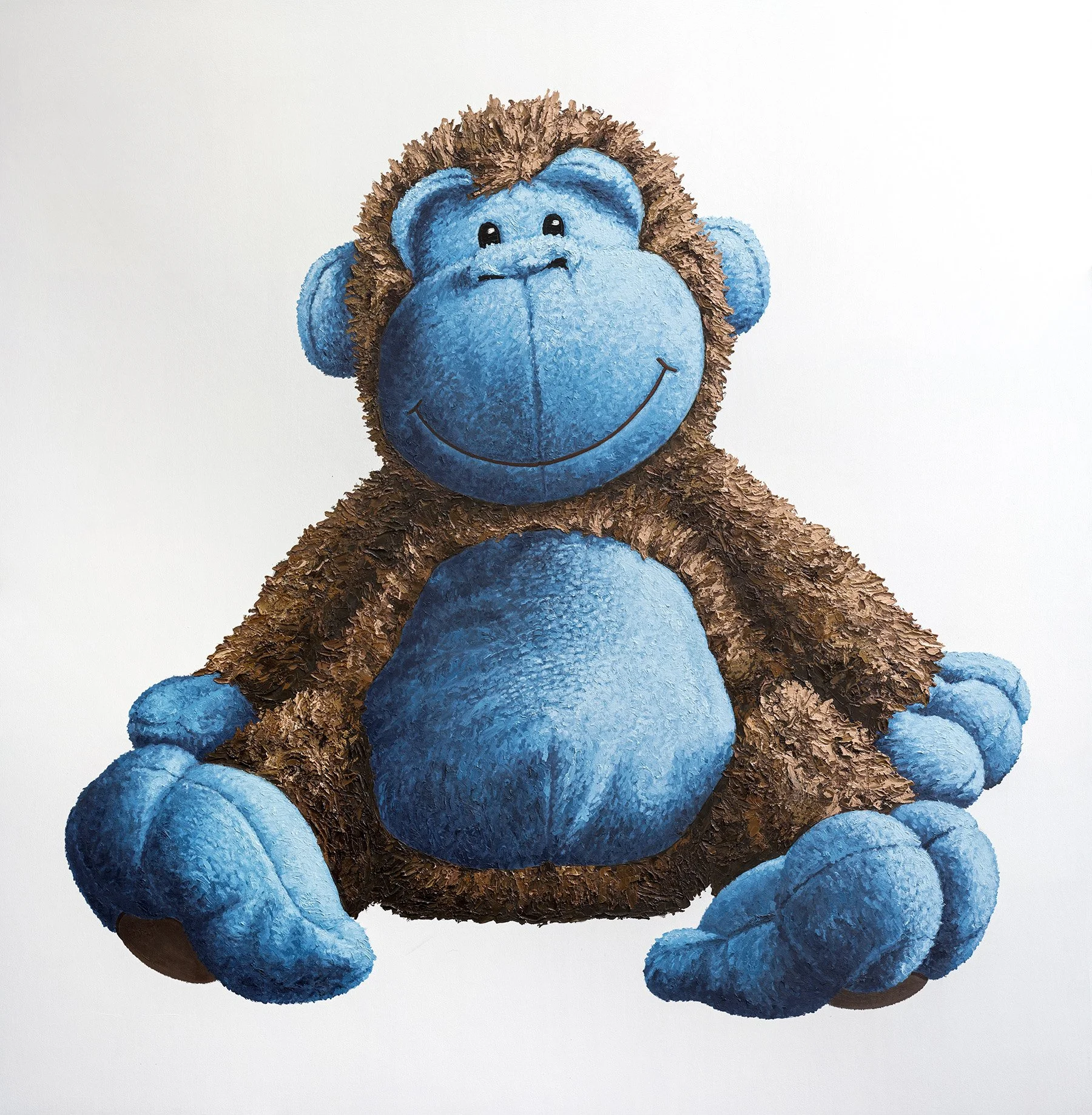  "Curiosity”  oil on panel, 2015 60"x 60" (153cm x 153cm)  Stuffed Animals   private collection 