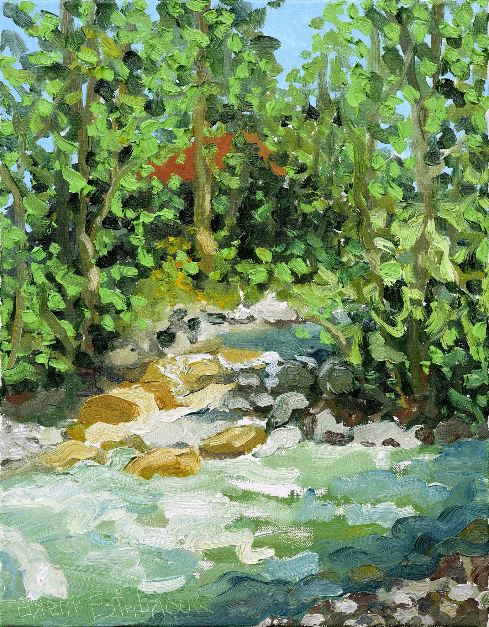  "Turbachbach”  oil on panel, 2024 20"x 16" (51cm x 41cm)  Impressions   personal collection 