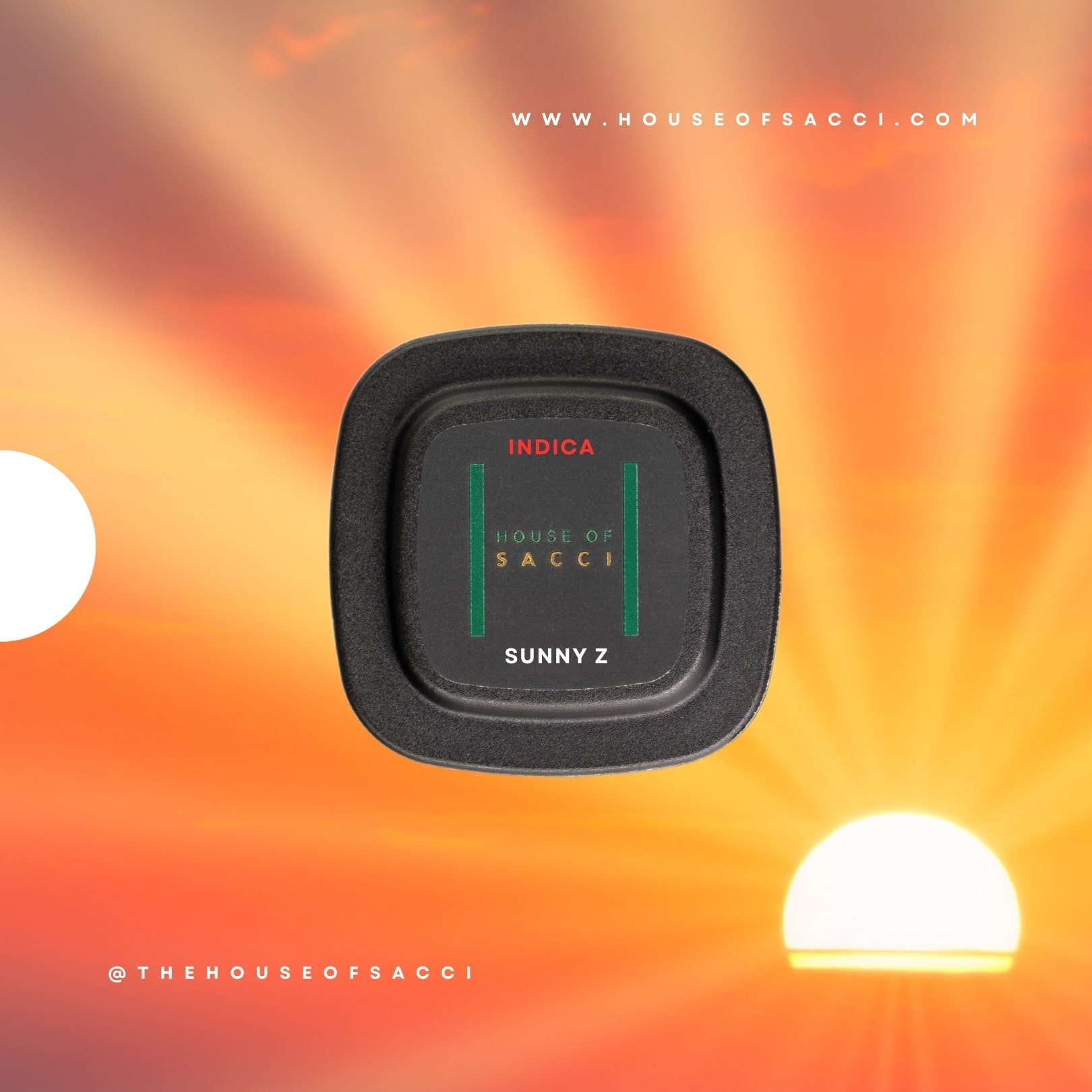 SUNNY Z BY HOUSE OF SACCI:
This high-THC, terpene-rich indica born from Sunset Sherb x Zwish delivers a warm, fuzzy, and comforting body high with vibrant notes of citrus, soap, cinnamon, and pine.