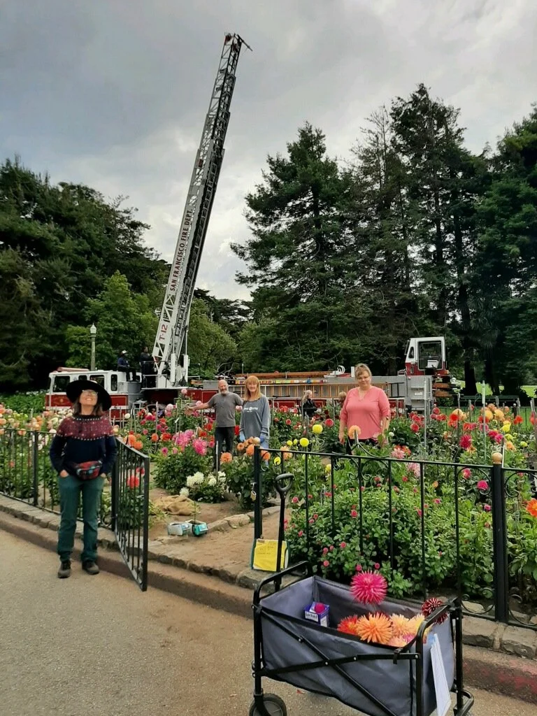 Firefighters visit the Dell