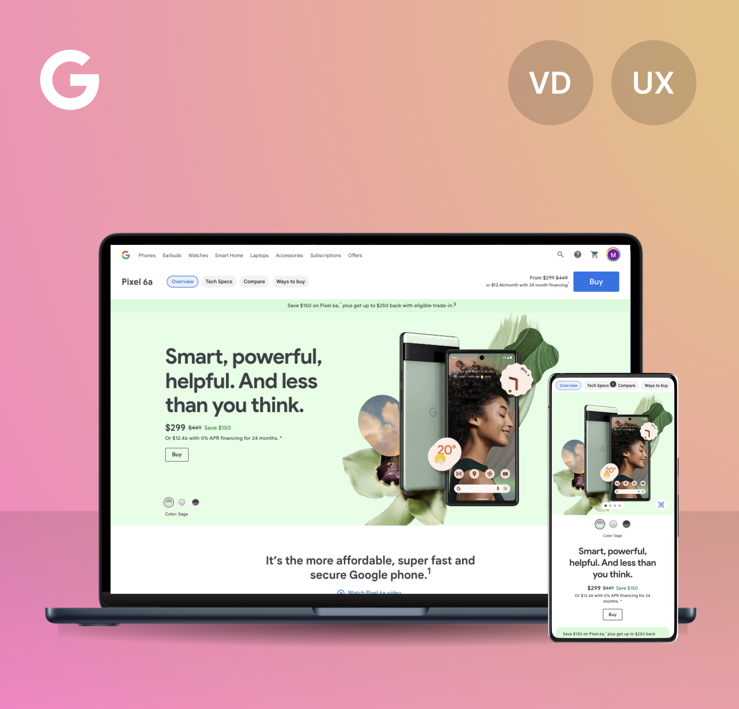 Portfolio | Product Detail Pages on Google Store