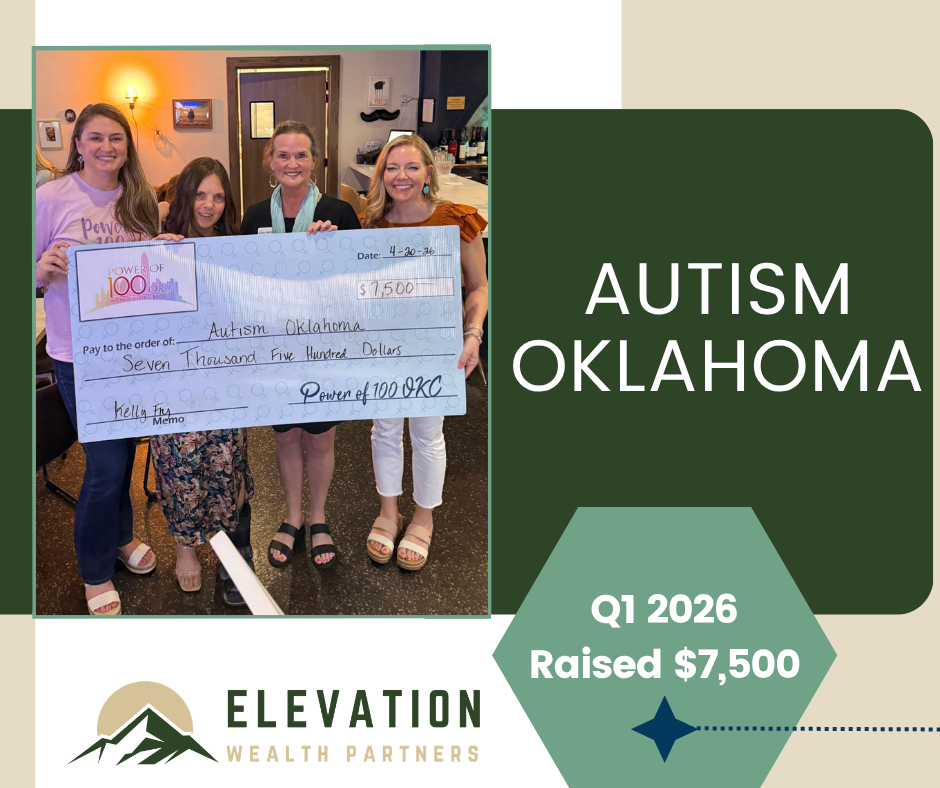 Elevation Wealth Partners supporting Autism Oklahoma through charitable giving in Oklahoma City
