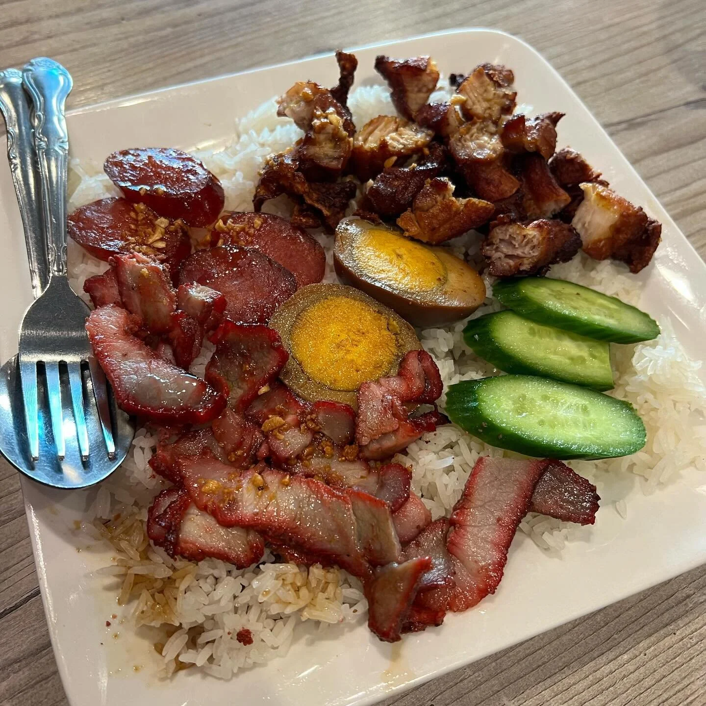 The Borneo rice plate and superior chicken satay from Uncle Fung in Long Beach. Same owners as Borneo Kalimantan Cuisine in Alhambra.