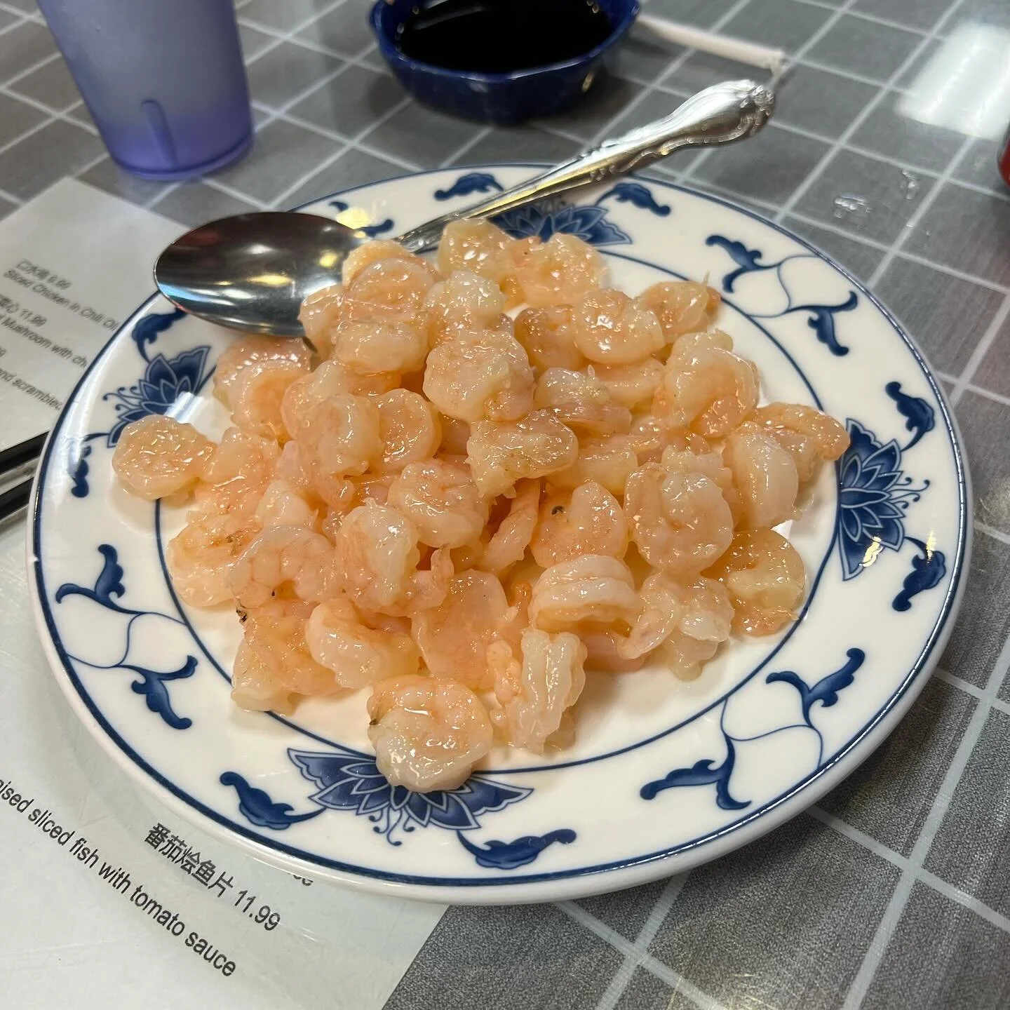 Stir fried shrimp, shredded pork with garlic sauce, and Lion&rsquo;s Head meatballs from WangJia, a celebrated Shanghai-style place in San Gabriel with a huge menu. I personally found the food here a little plain, but I&rsquo;m sure some would say it