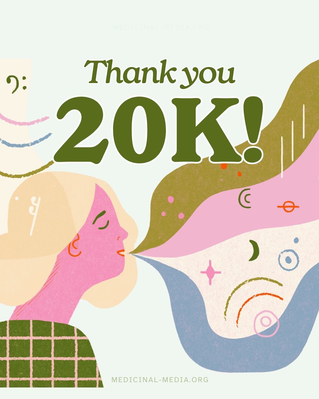 We're feeling so much gratitude for the fact that TWENTY THOUSAND of you made the choice to not just look at, but follow us here on Instagram. We launched into the public sphere with our first live story just last March! This has been an incredible, 