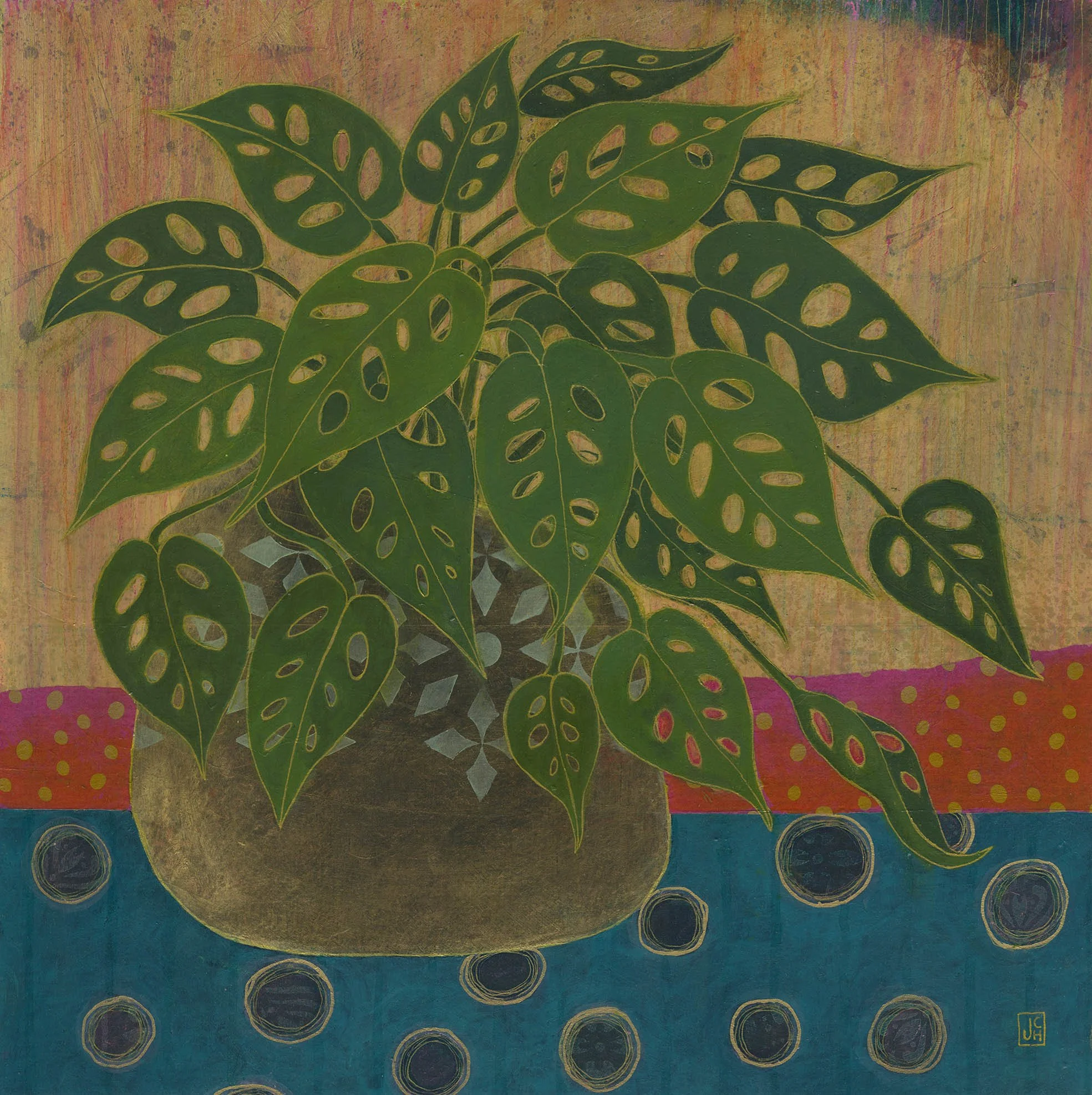 MONKEY LEAF 16" x16" £345 (print available)