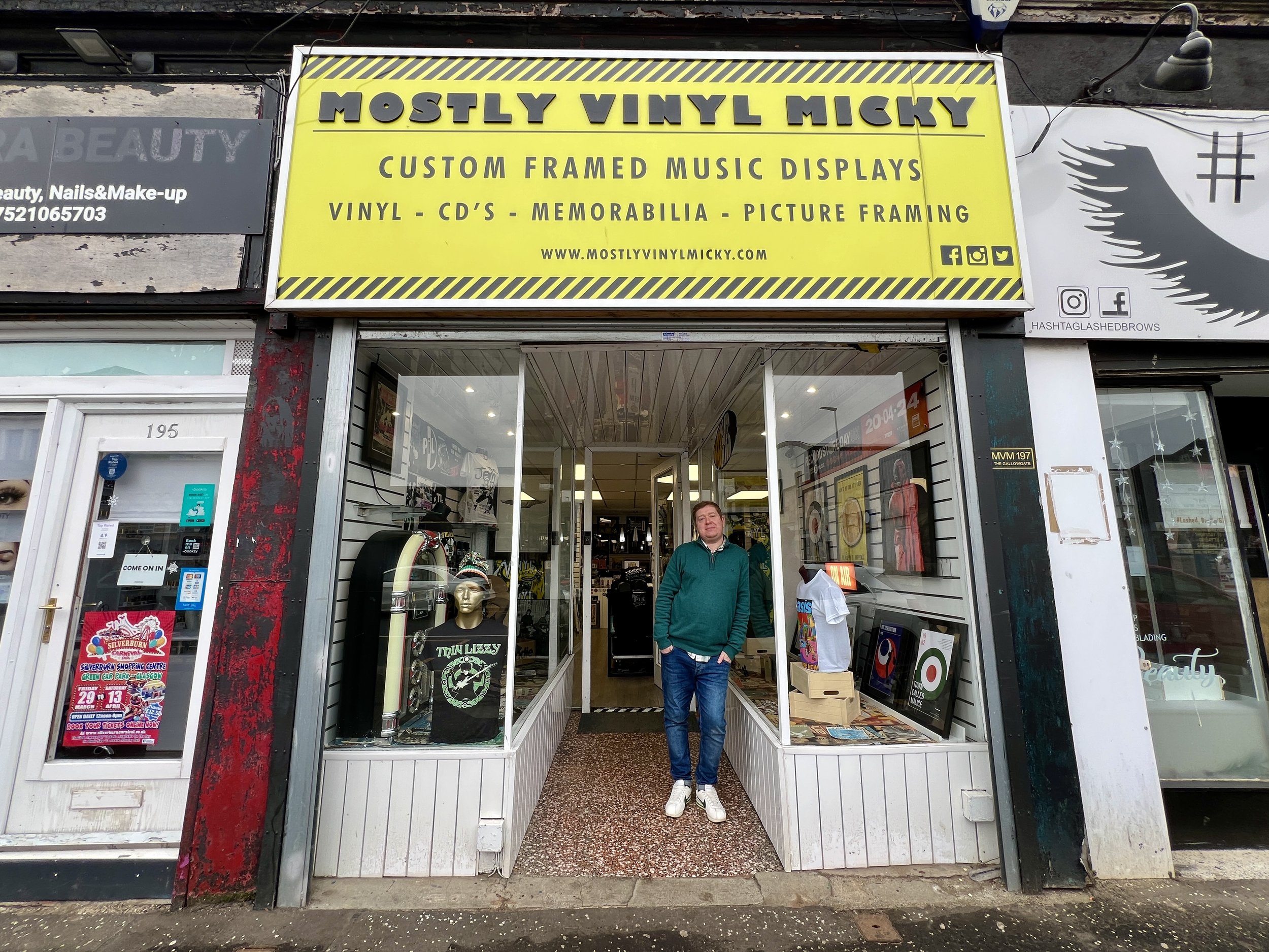 Michael Tague owns Mostly Vinyl Micky in Glasgow's East End