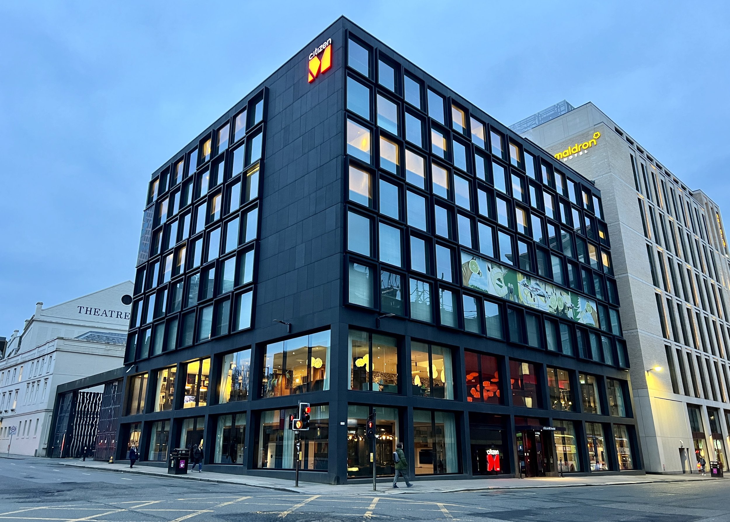 The citizenM Glasgow hotel is in the heart of the city