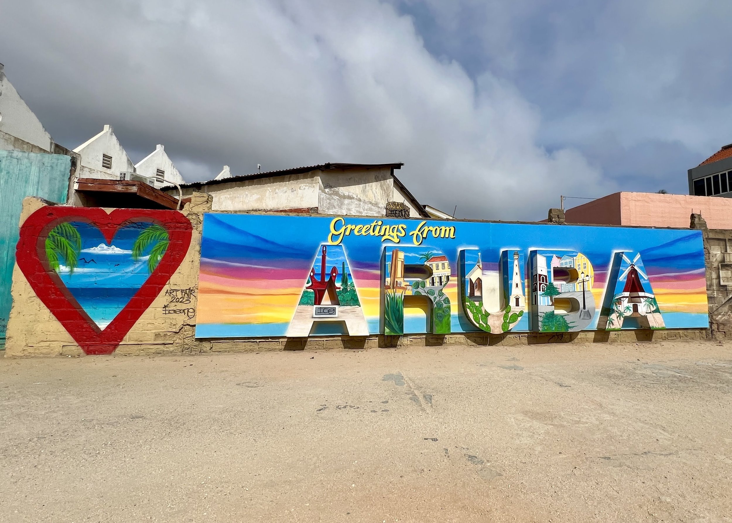 Greetings From Aruba mural in San Nicolas CREDIT Jennifer Bain.JPG