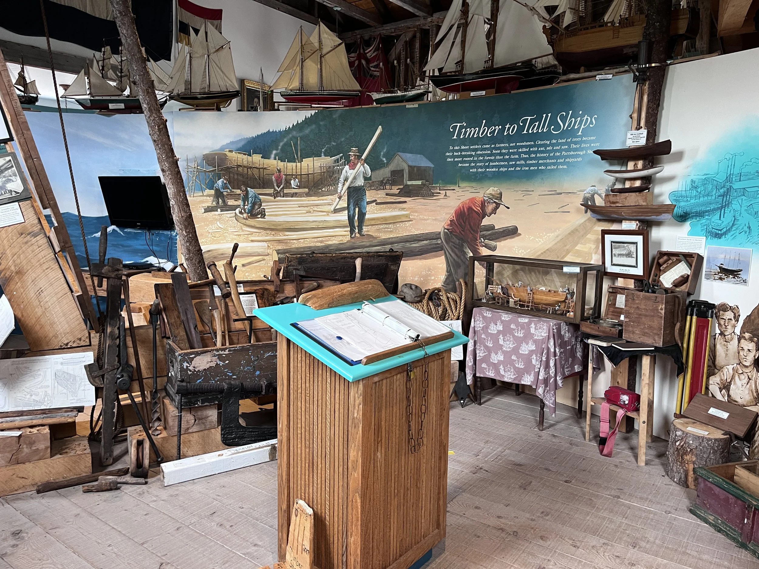 Age of Sail Museum Nova Scotia timber exhibit.JPG