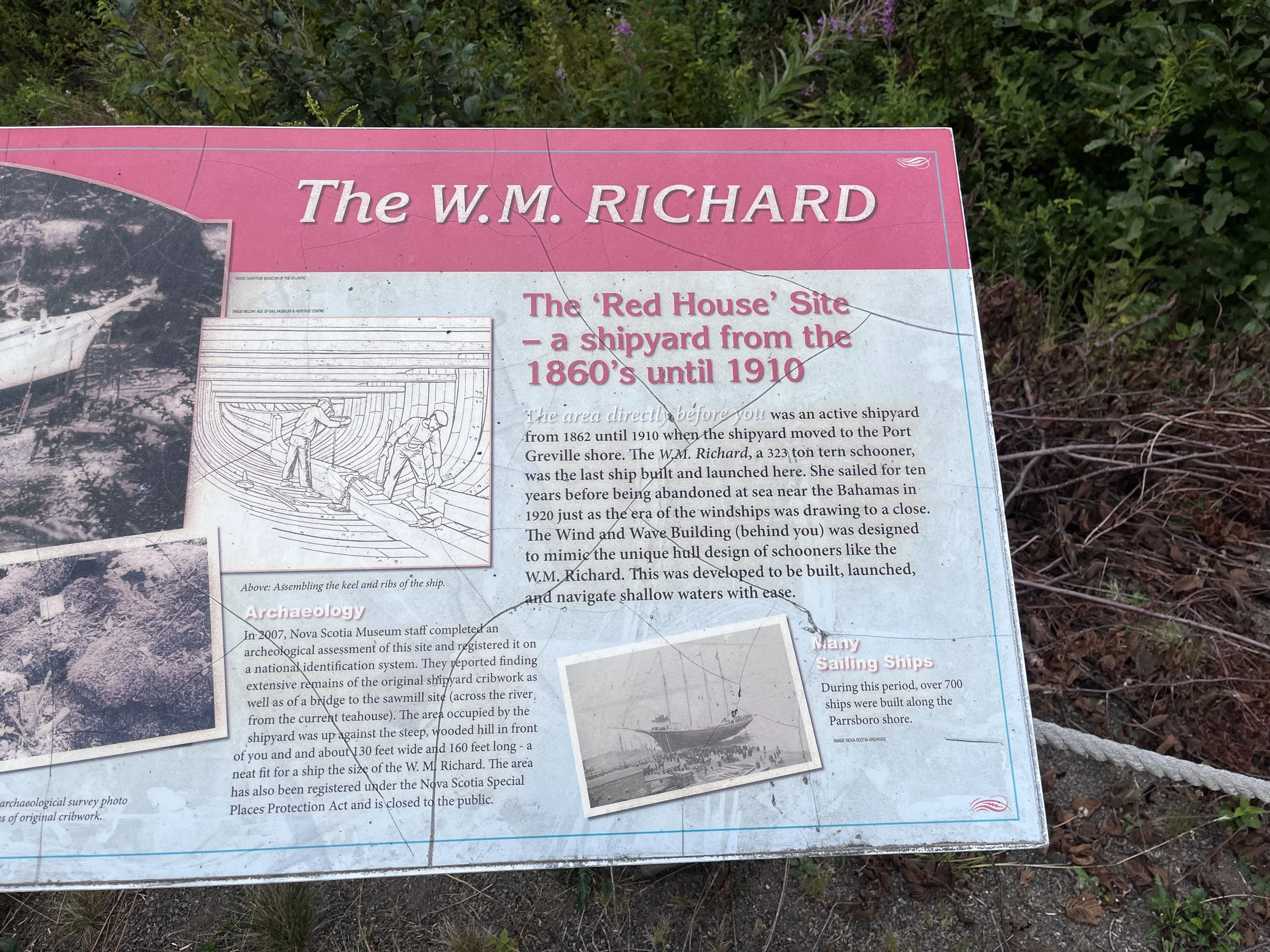 Age of Sail Museum Nova Scotia W. M. Richard plaque.JPG