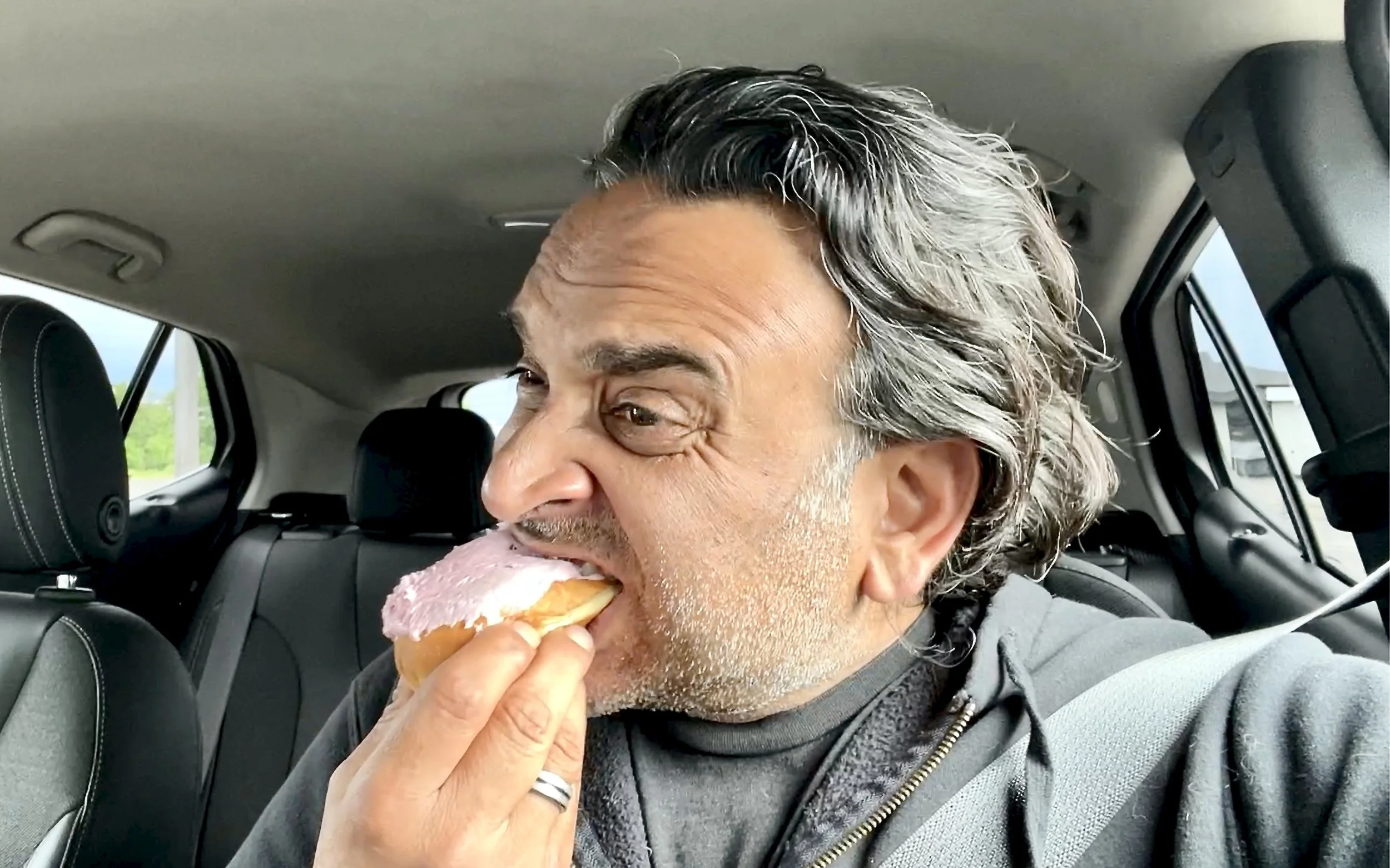 Nobody eats gracefully,  especially when eating a Persian.