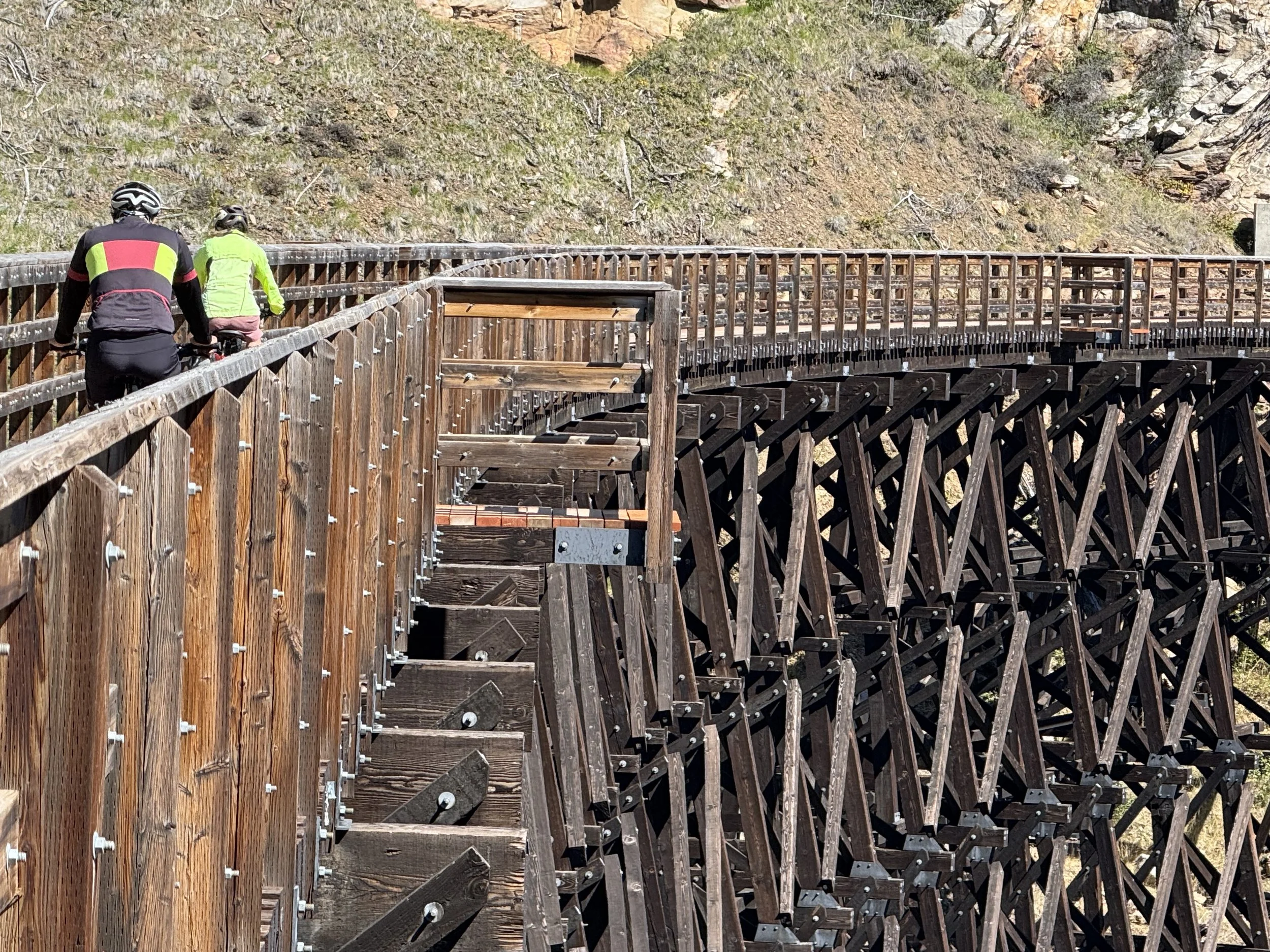 Powered by Scenery and the Occasional Winery, on the Kettle Valley Rail Trail, British Columbia