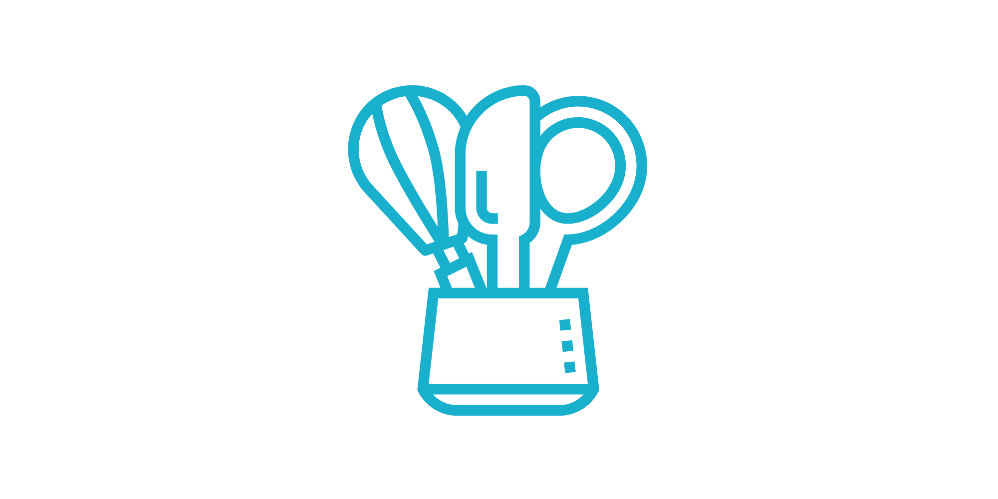 Graphic icon of cooking supplies.