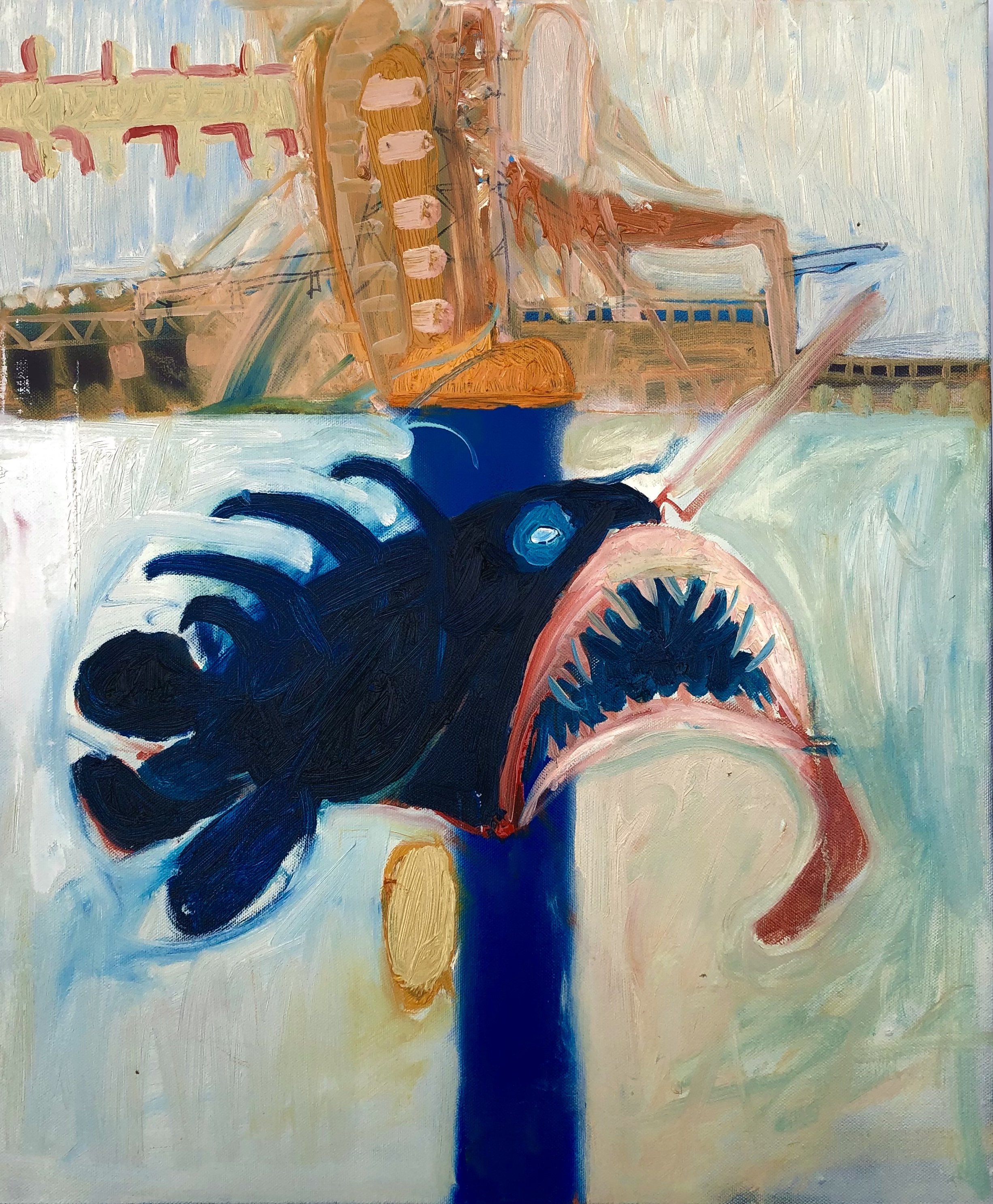 'Oil fishing', Oil on canvas, 610x510mm, 2022
$750.00 NZD
