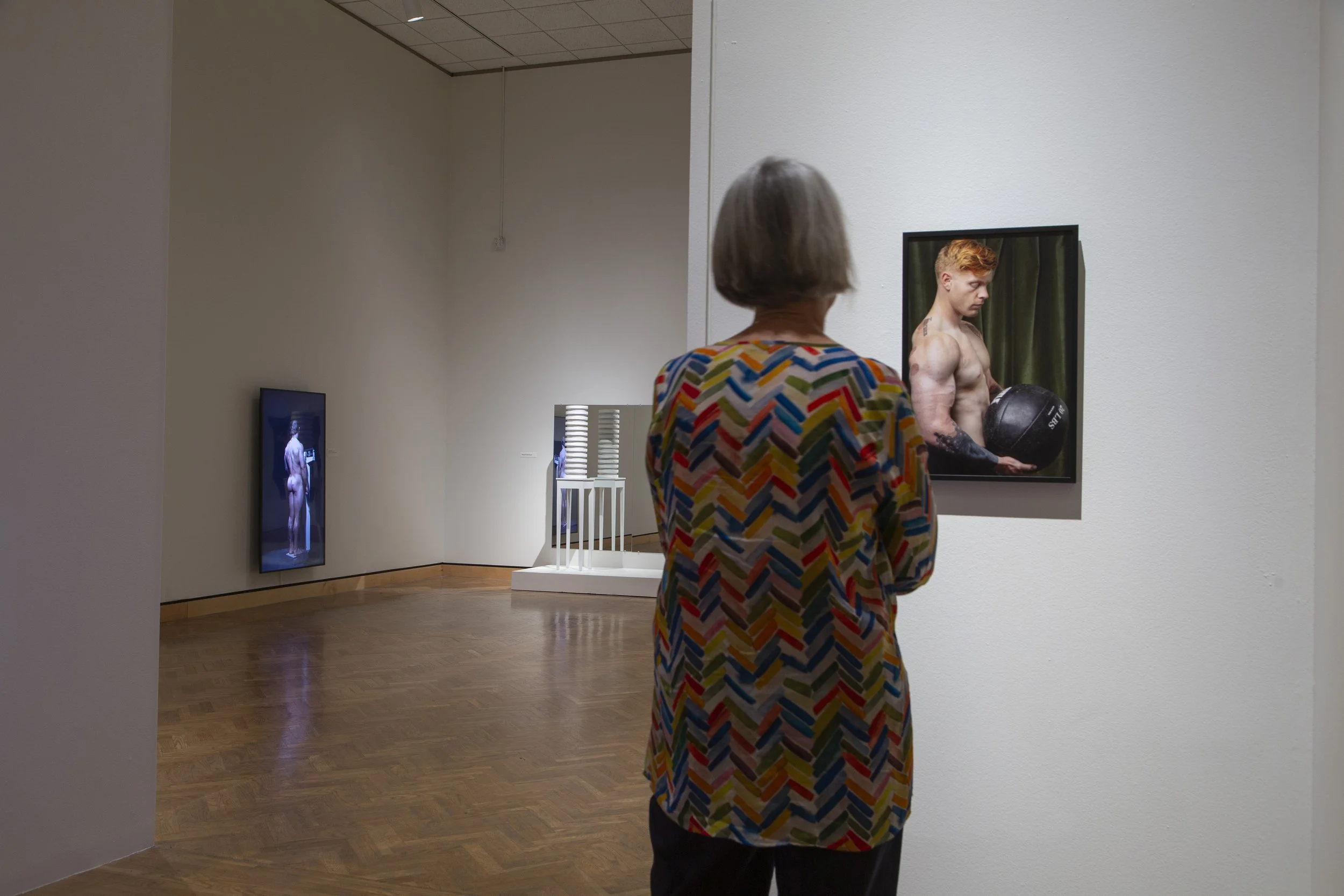 Installation view. 
Body//Weight at Minneapolis Institute of Art in the US Bank Gallery as part of the MAEP program.  March 18, 2023 - June 25, 2023.