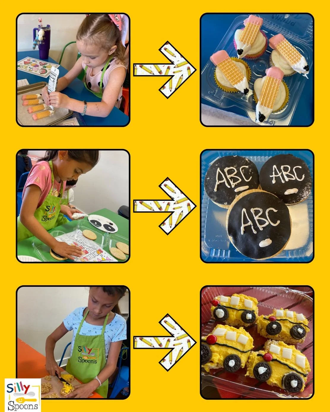 ✏️ Serving up knowledge and sugar ✏️

These school themed treats are created by our little chefs. They get to switch things up and get a lesson in baking. 

#warringtonpa #sillyspoons #buckscountypa #kidscanbaketoo #kidsculinaryexperience