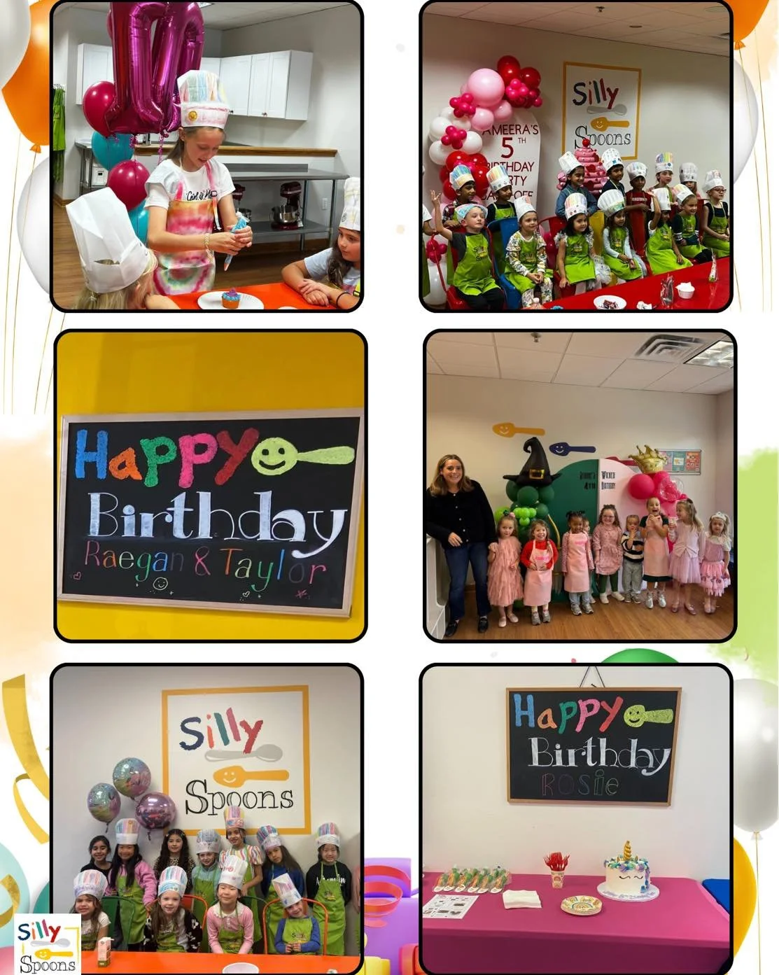 🎉🎂 Host your birthday party at Silly Spoons 🎂🎉

We love to celebrate with your friends and family, while you get to create and bake a delicious treat. Want to book your birthday party with us, visit our website for more information. 

#sillyspoon