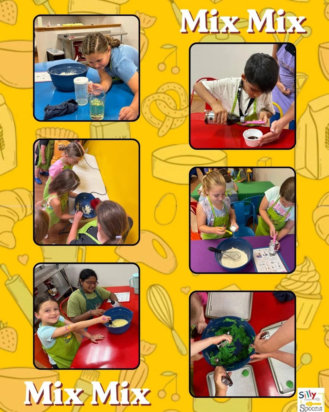 👩🏻&zwj;🍳🧑🏻&zwj;🍳🥣 Mix, Mix, Mix 🥣🧑🏻&zwj;🍳👩🏻&zwj;🍳

Each and every little chef gets to mix their ingredients to ensure a tasty outcome. While each ingredient is mixed, the little chefs learn about the different measurements and take home