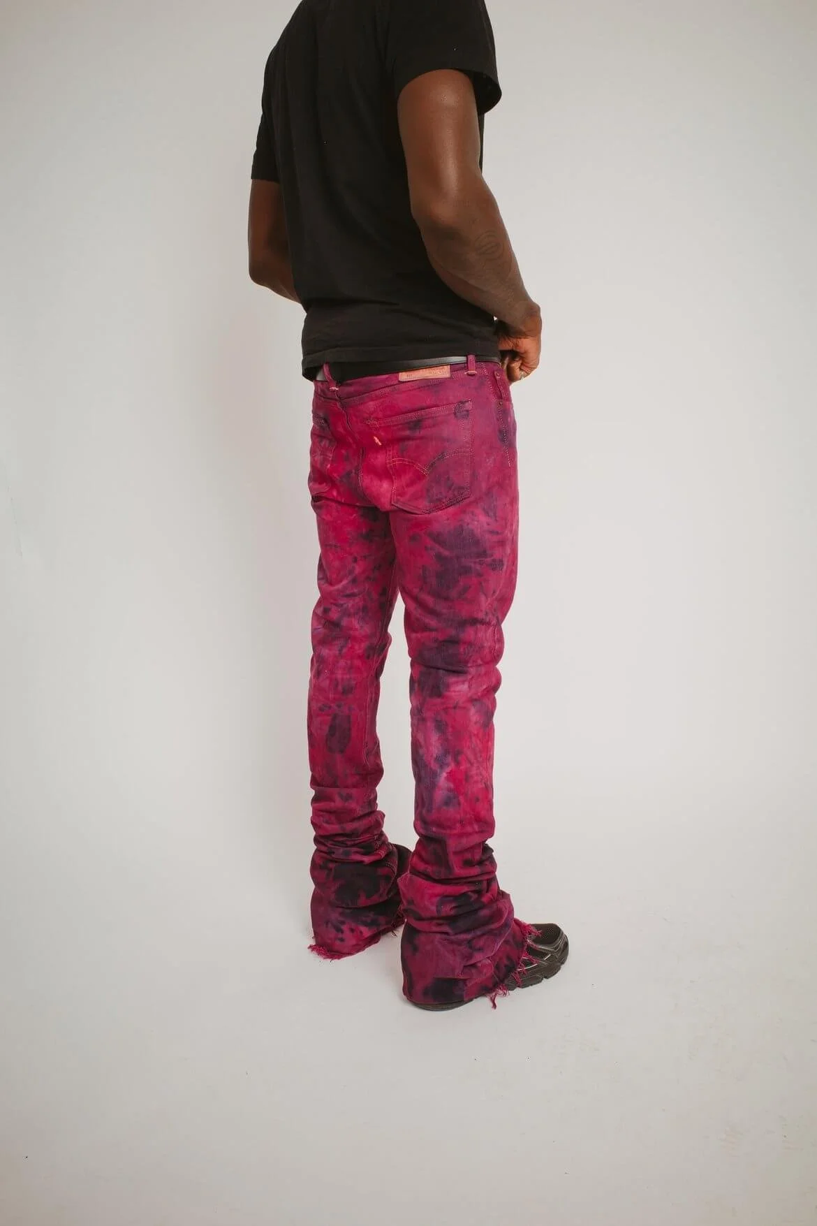 Stacked Old Mauve Levi 511 Jeans