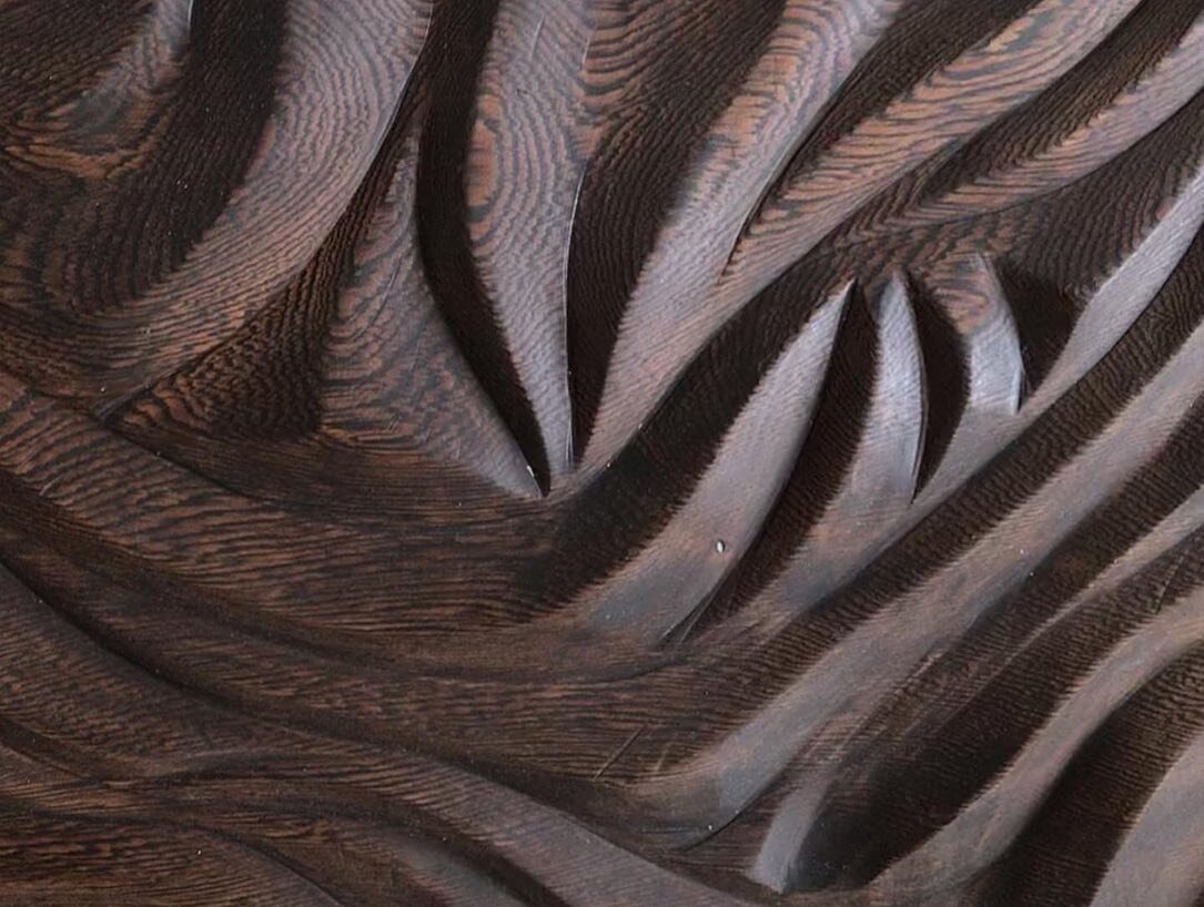 Wenge wall art wave, finished in wax 

#wood #woodworking #woodworker #wooddesign #woodcarving #design #livingroom #designer #yyc #calgary #canada #custome #customwoodwork #handmade #DIY#diy