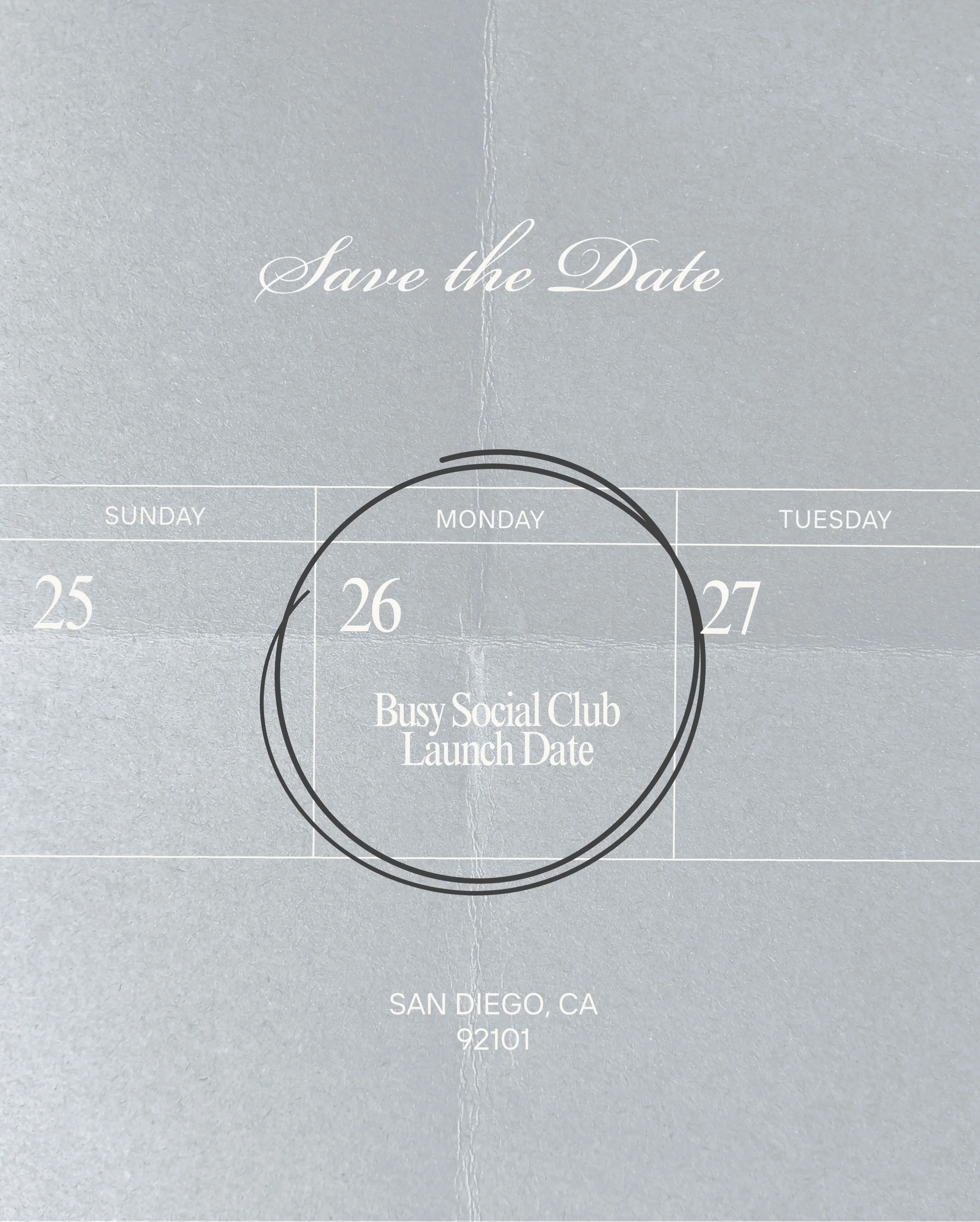 Busy Social Club is yours, San Diego. Mark your calendar for what&rsquo;s going on this week. 

10.24 &mdash; memberships launch + celebrate at our opening party. rsvp in our bio. 

10.26 &mdash; doors open, access begins. soft launch period with mod