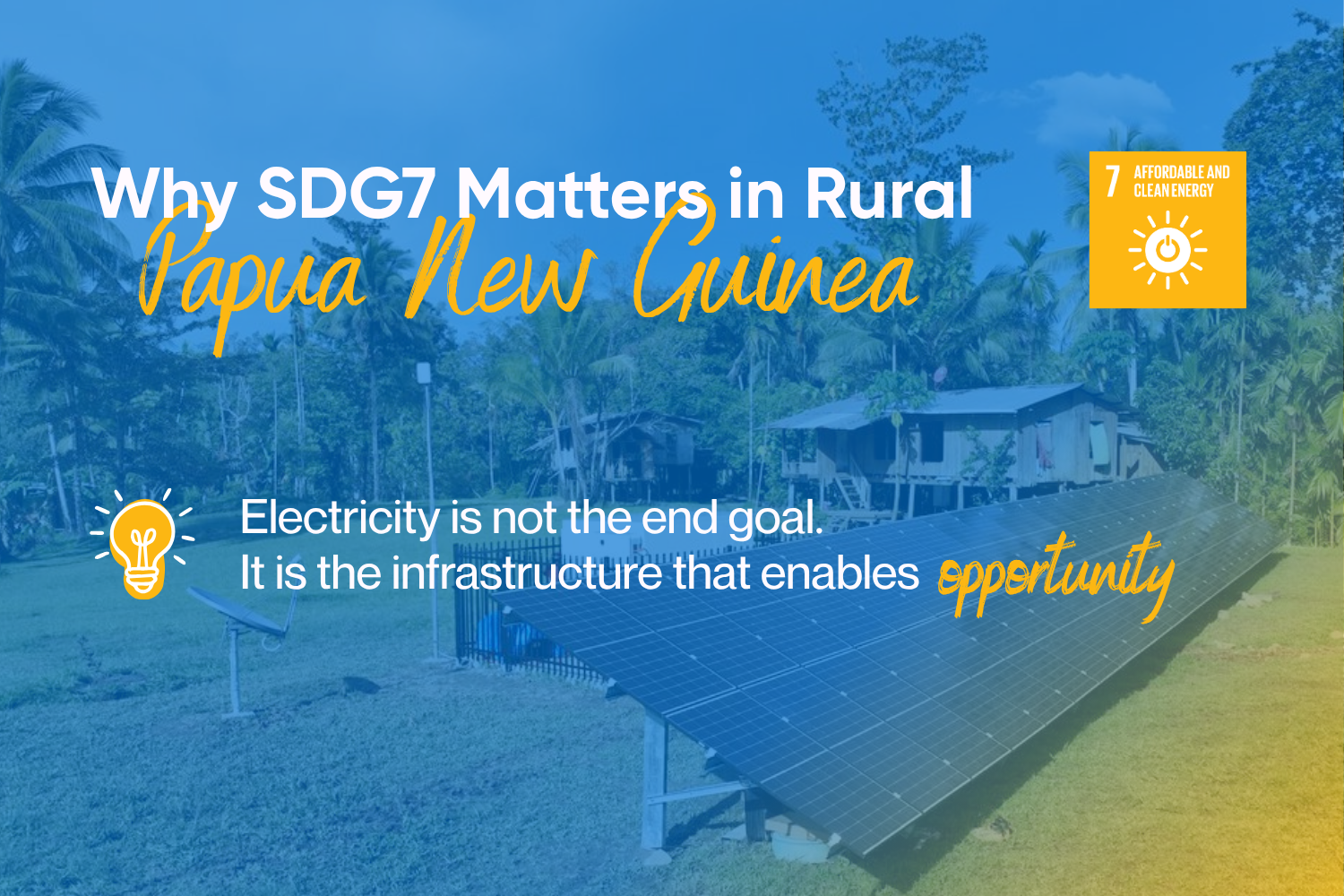 Why does energy access matter so much in rural Papua New Guinea?