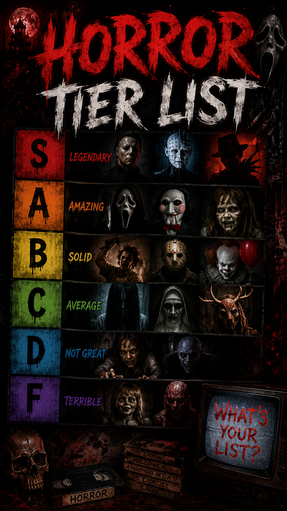 Ashley Presents: Her Horror Tier List