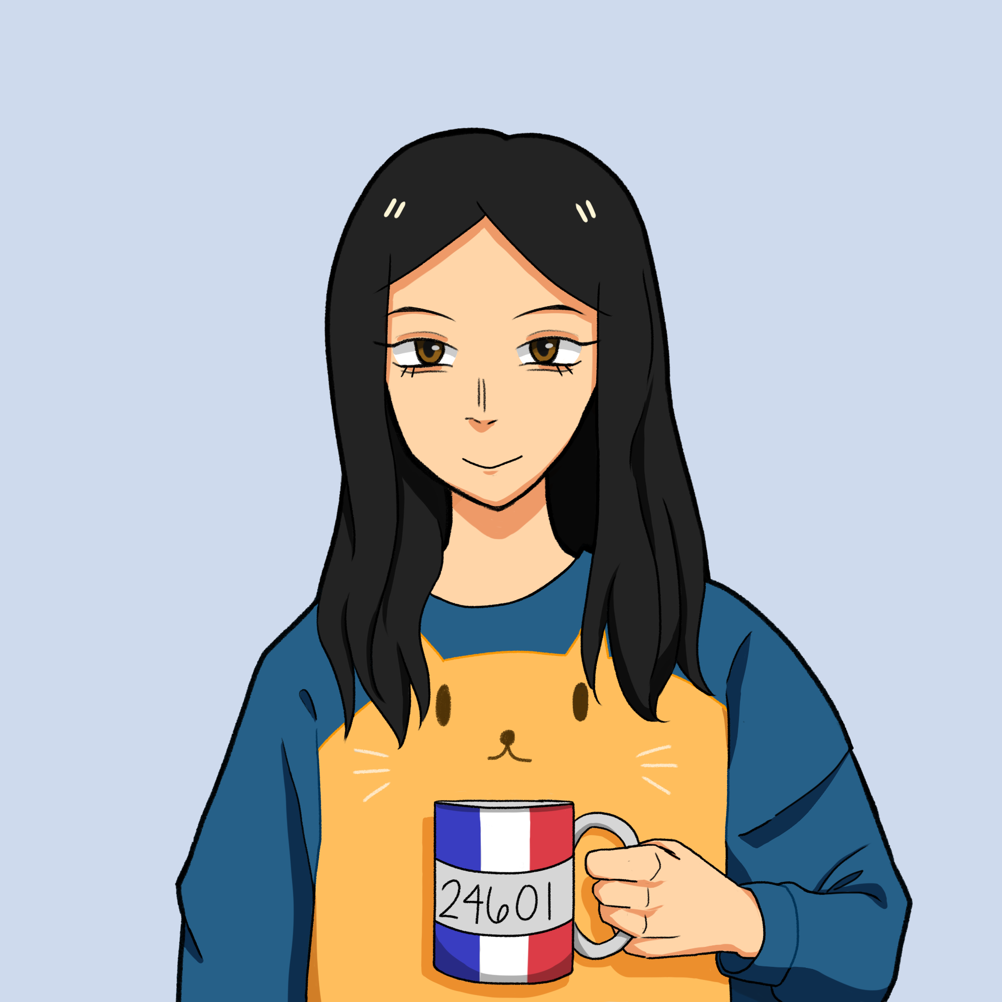 Portrait of a classmate for an art Secret Santa exchange