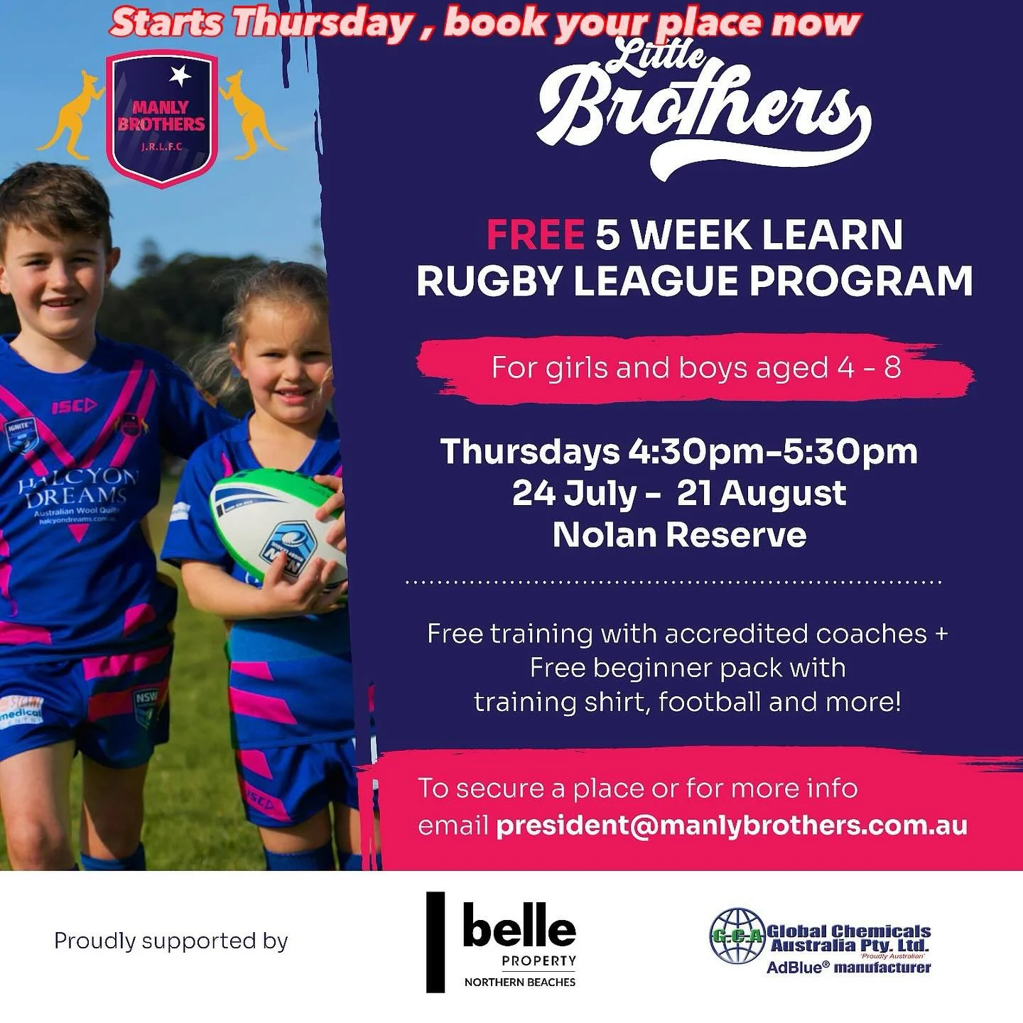 Starts Thursday, book your place now!