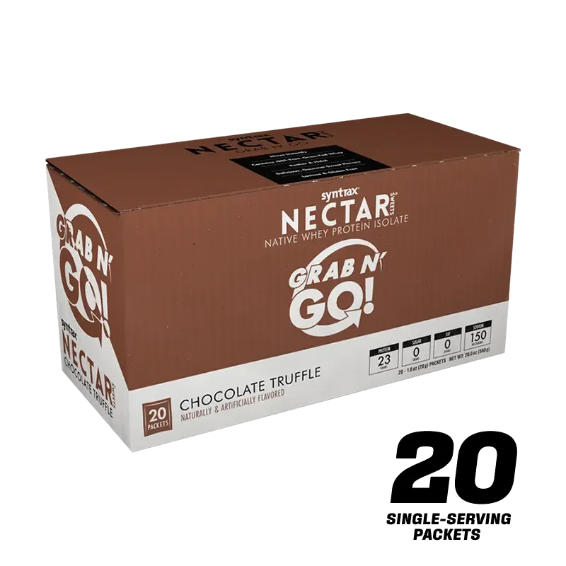 Syntrax Nectar Sweets Chocolate Truffle protein packets available at Function Thru Fitness in Green Bay WI