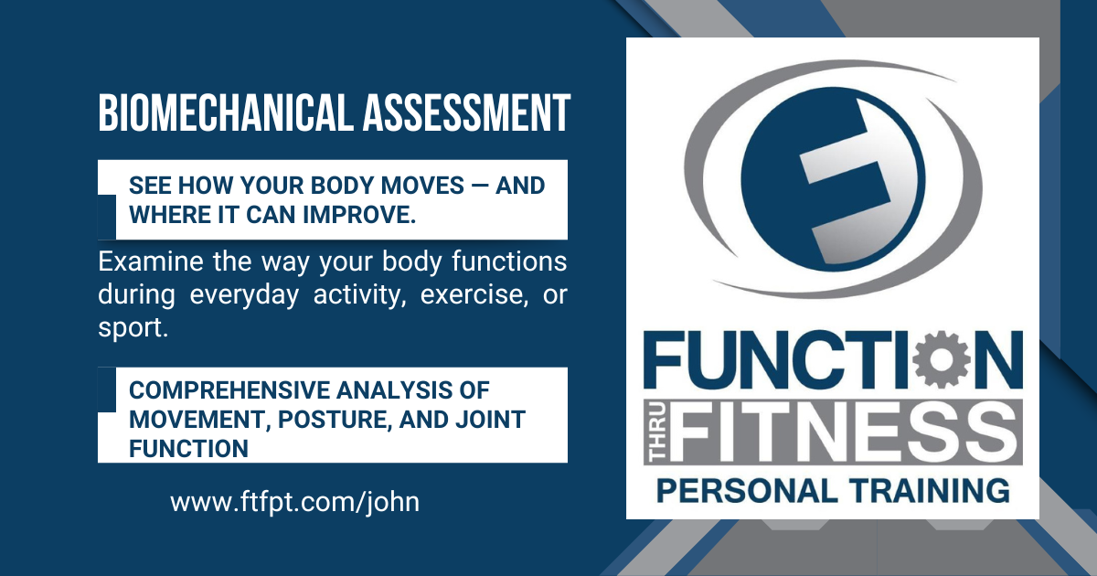 Biomechanical Assessment at Function Thru Fitness in Green Bay with John Blaser – analyze movement, posture, and joint function to improve performance.