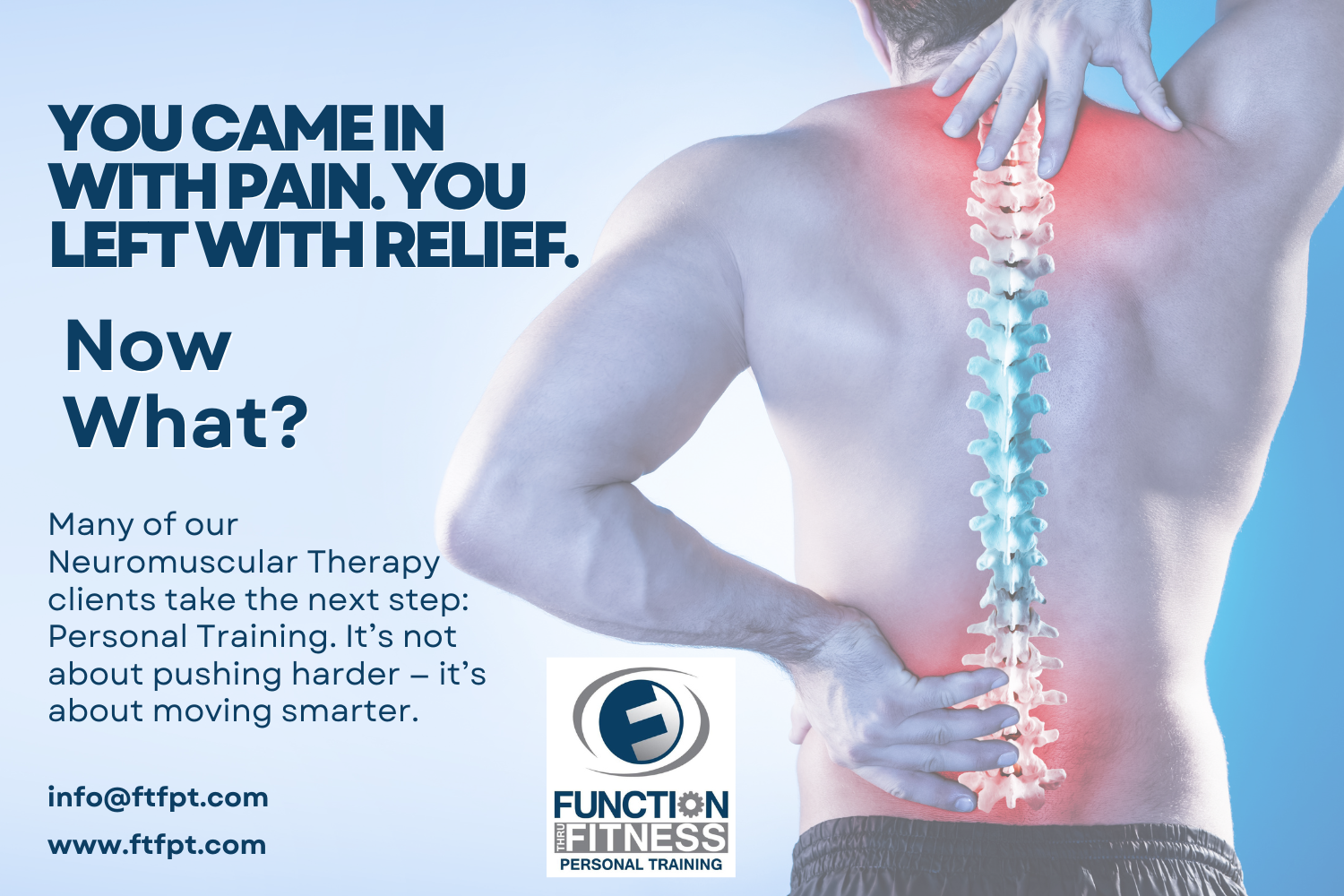 Why NMT Clients Are the Perfect Fit for Personal Training. Pain Relief Was Just the First Step