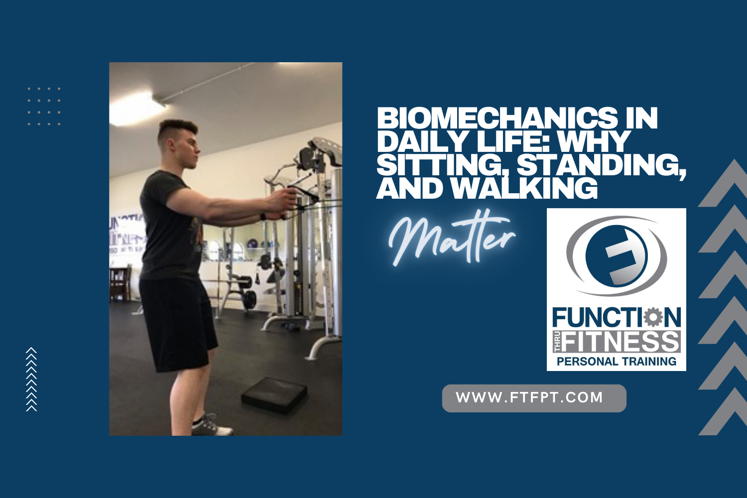 Biomechanics training session at Function Thru Fitness in Green Bay WI demonstrating how movement patterns affect daily life activities