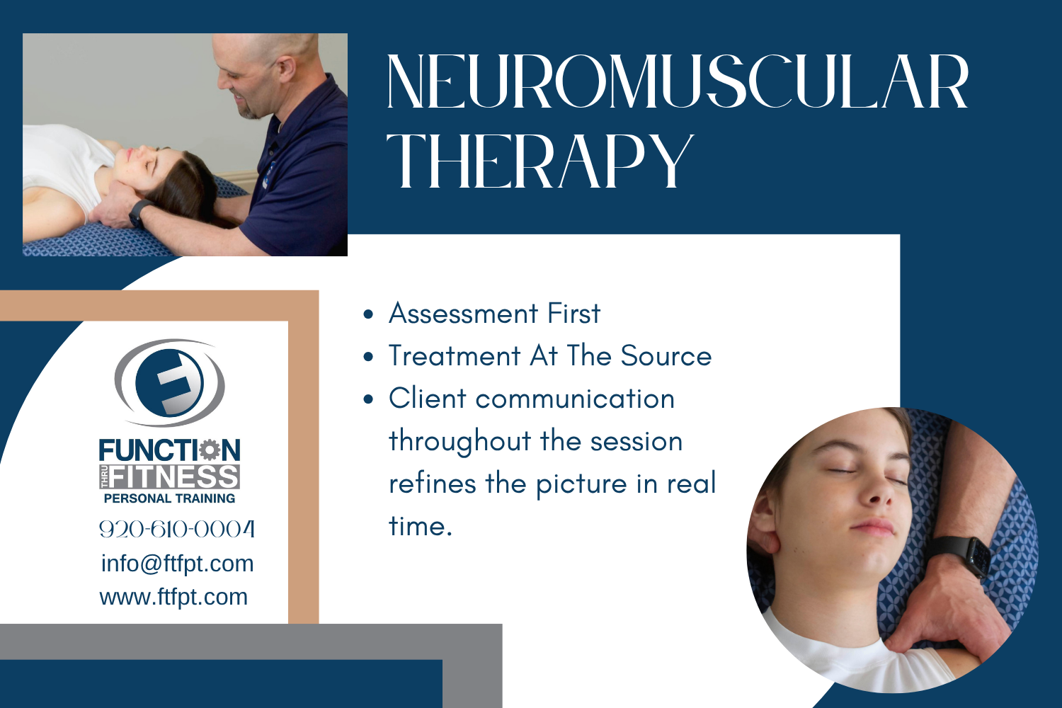 Stacey Kilps discussing common self-treatment mistakes and neuromuscular therapy assessment at Function Thru Fitness in Green Bay, WI.