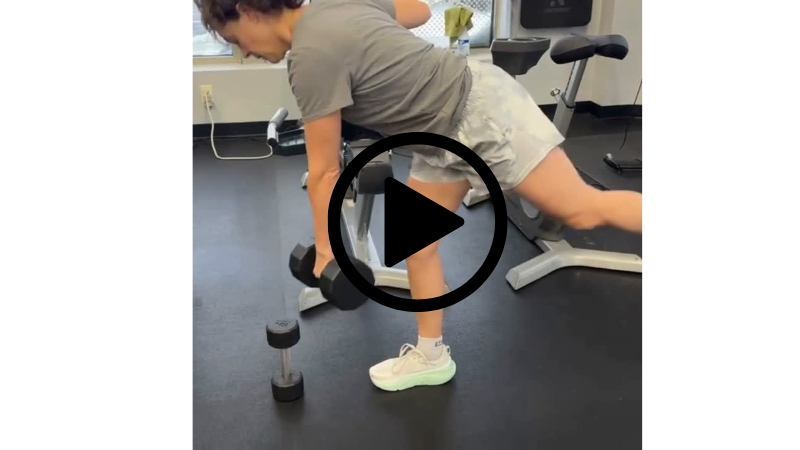 Client performing a Romanian deadlift RDL during personal training at Function Thru Fitness in Green Bay WI