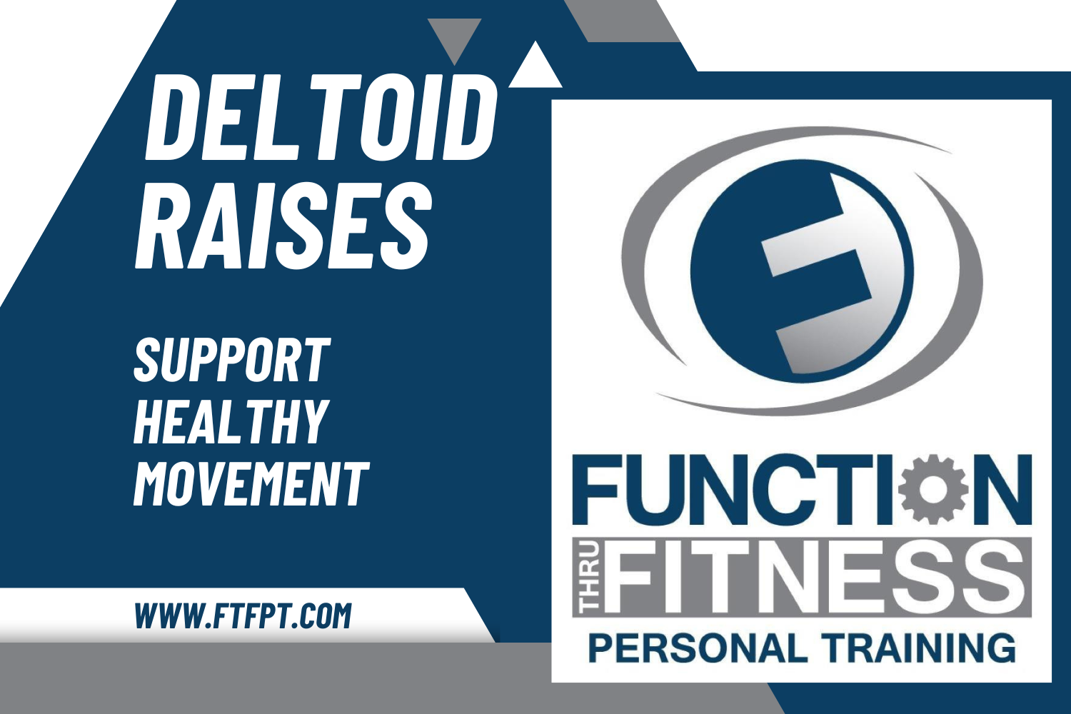 Deltoid raises exercise supporting healthy shoulder movement from Function Thru Fitness in Green Bay WI