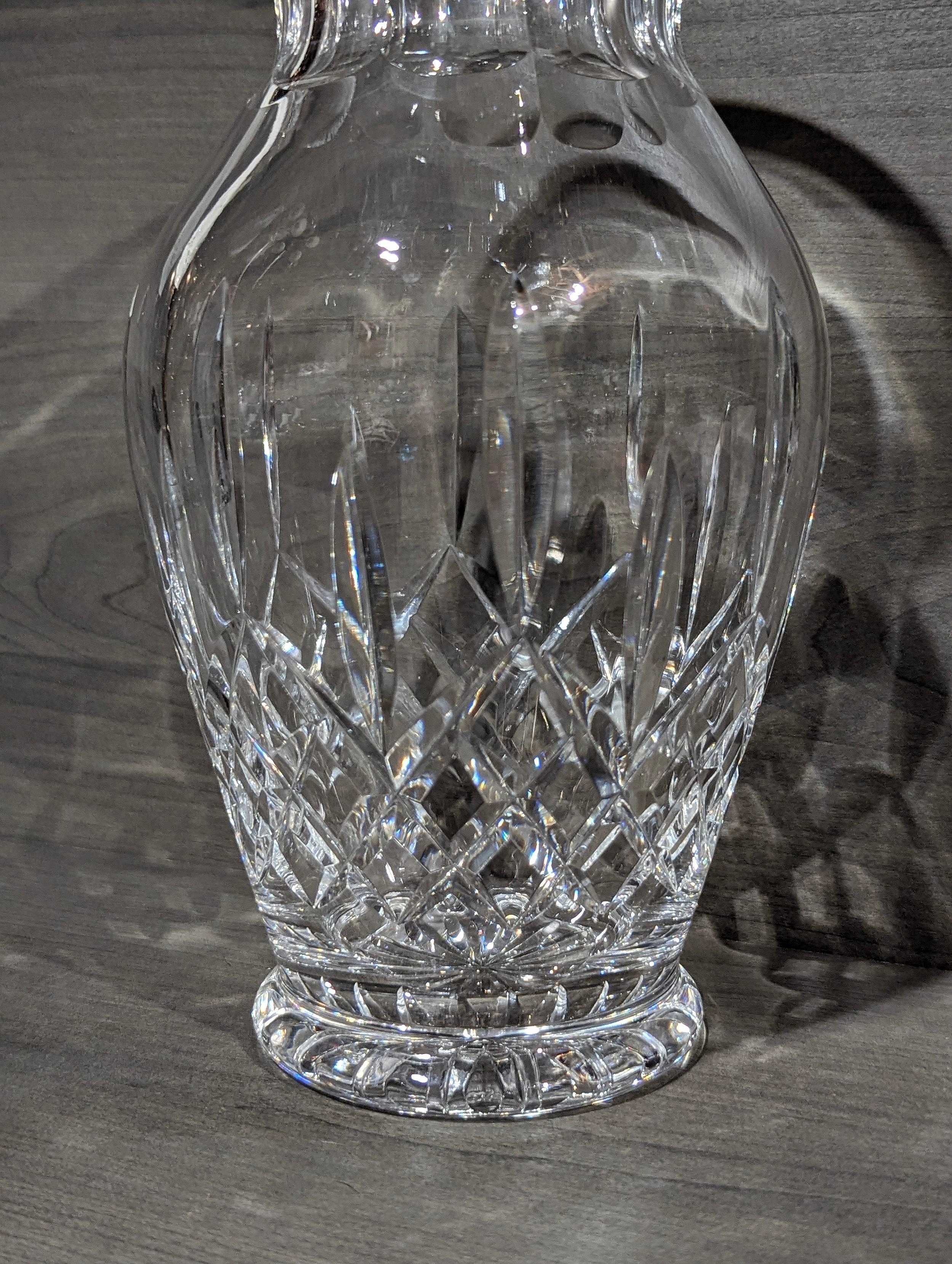 Vintage Crystal 9" Flower Vase, Lismore by Waterford