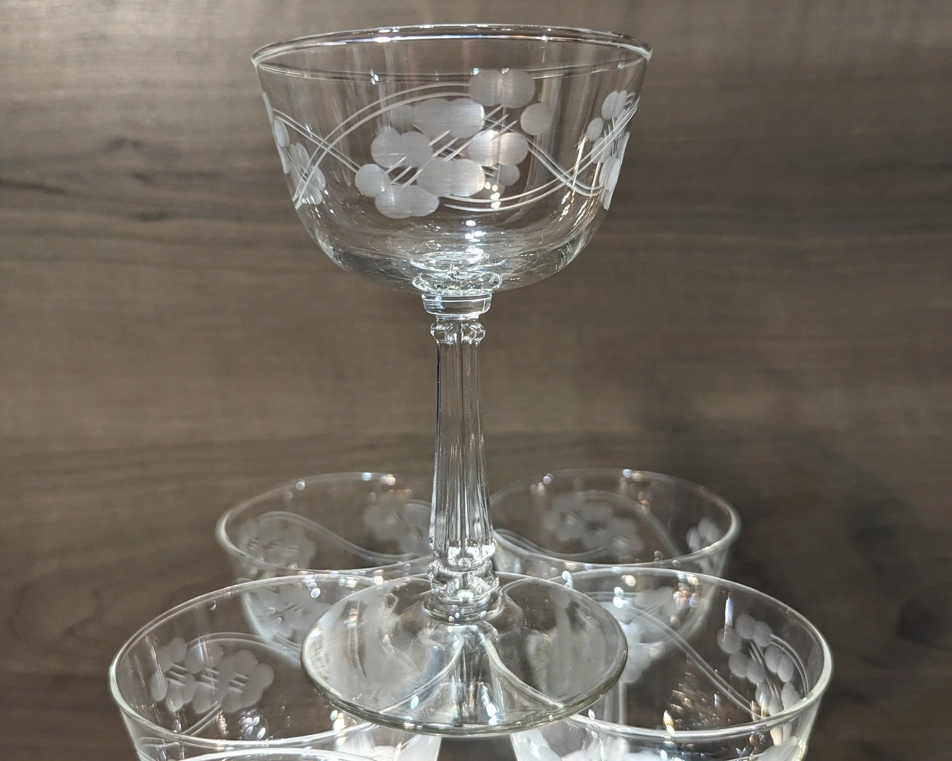 Vintage Clear Glass Liquor Cocktail Brookdale by LIBBEY GLASS COMPANY