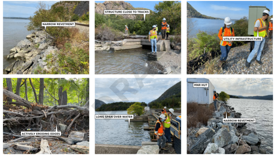These pictures show a few of the most challenging sections up close. The workers are clearly having a hard time seeing how or why anyone would build a trail here.
