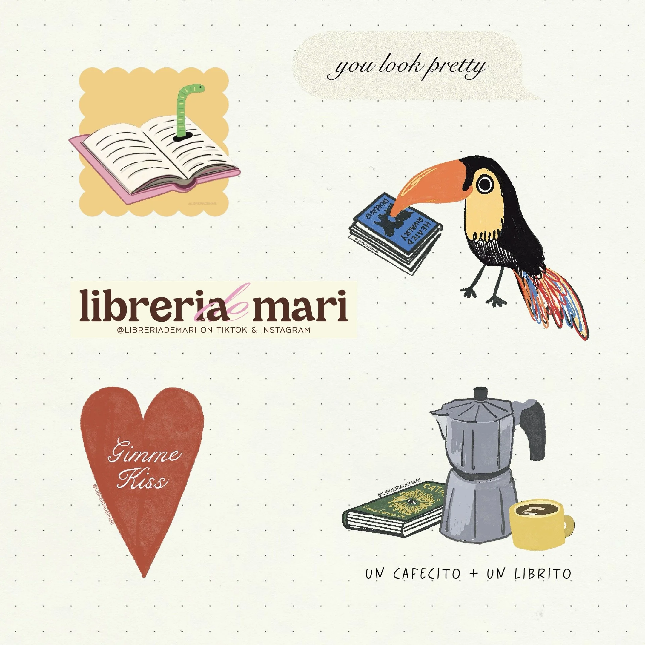 Books & Books - Clear Sticker Sheet