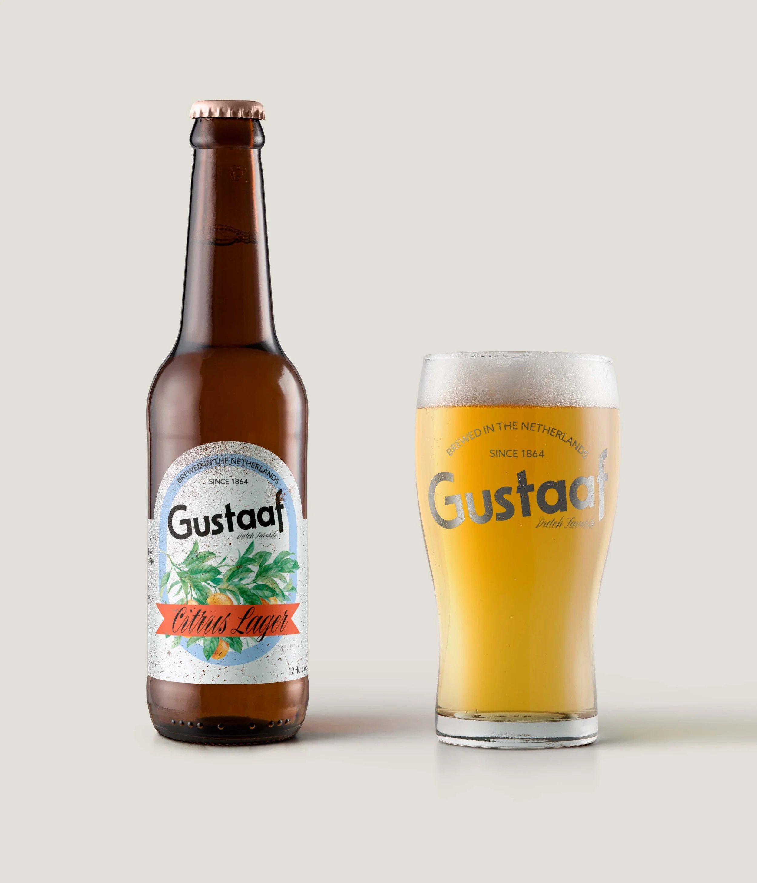 Bottle and pint glass logo mockups