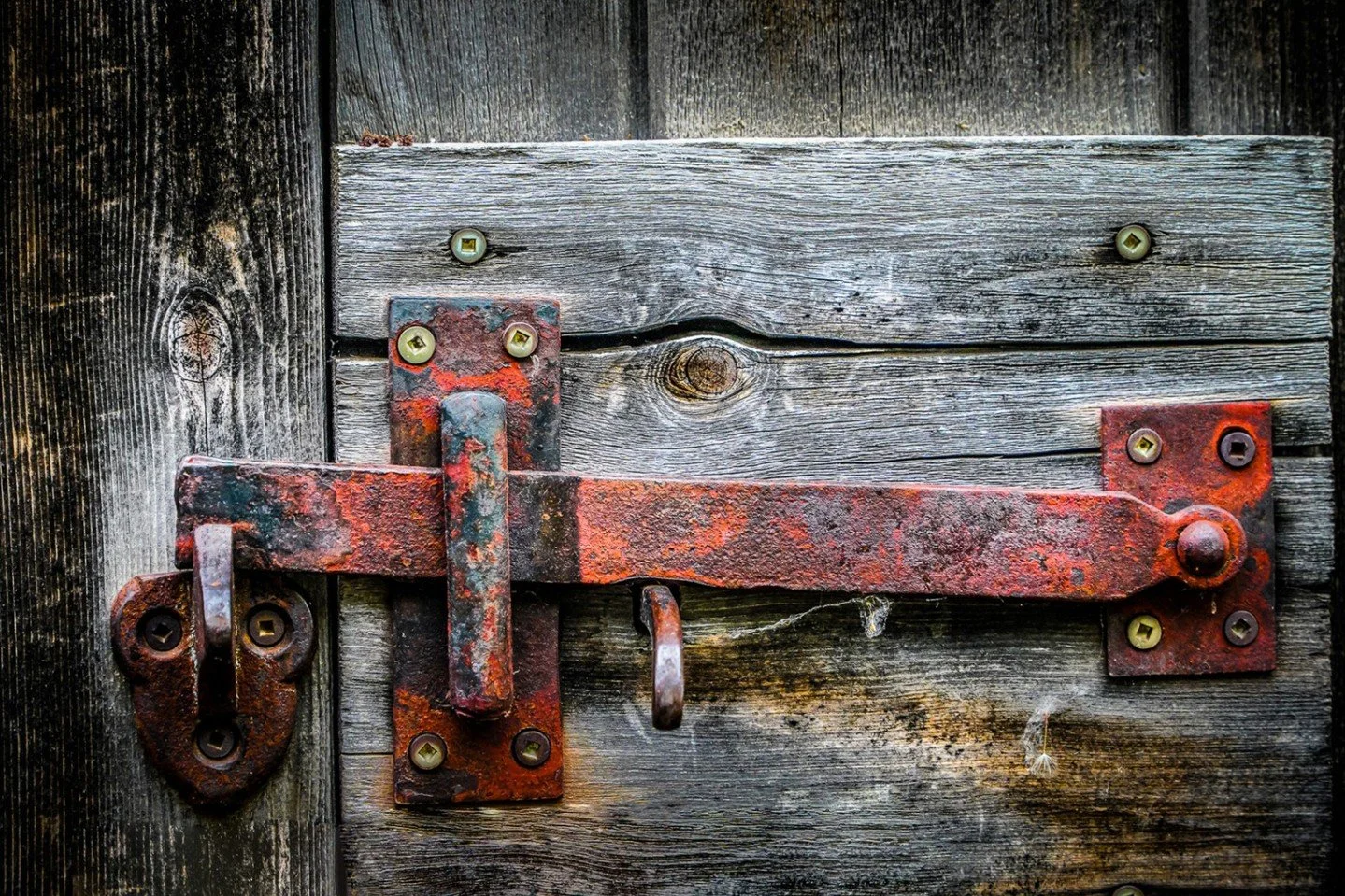 Legacy Locks - Colleen Edwards - IWPA / Outing - Digital Image 2024 Competition - 1st Place.

Close-up of an aged wooden door with a rusty red latch, showing rich texture and history.

#prpacanada #prpa #photography #prairie