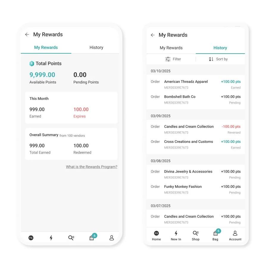 FASHIONGO Mobile Reward Redesign