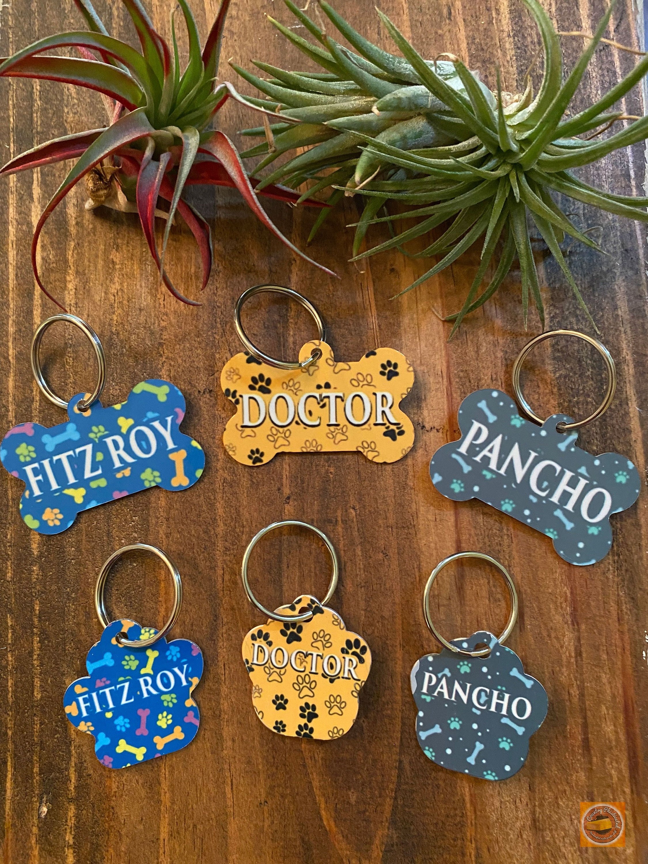 "Happy Paws" Pet ID Tag