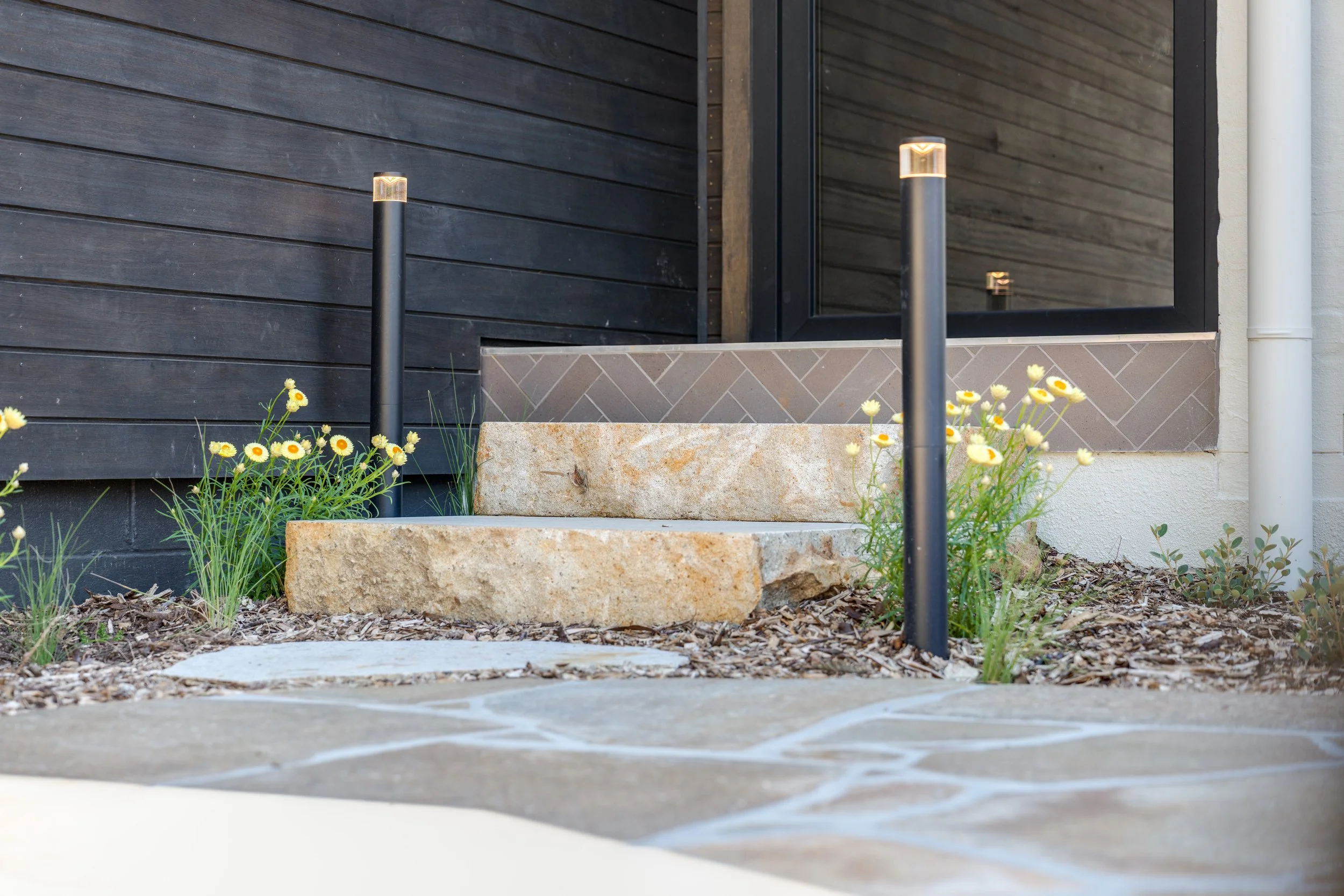 Stone step entry