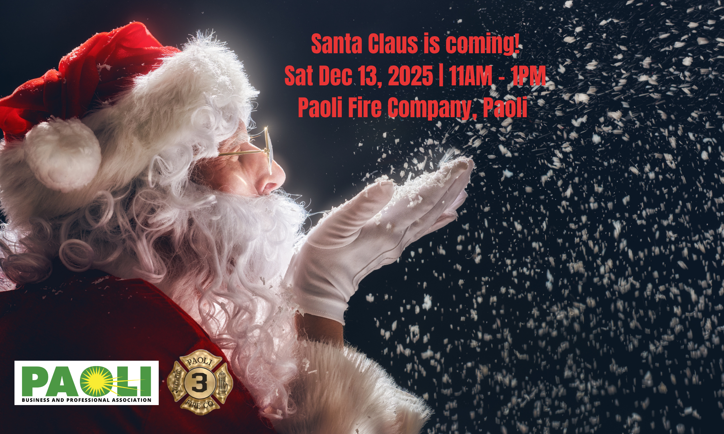 Santa Claus Is Coming to The Paoli Fire Company